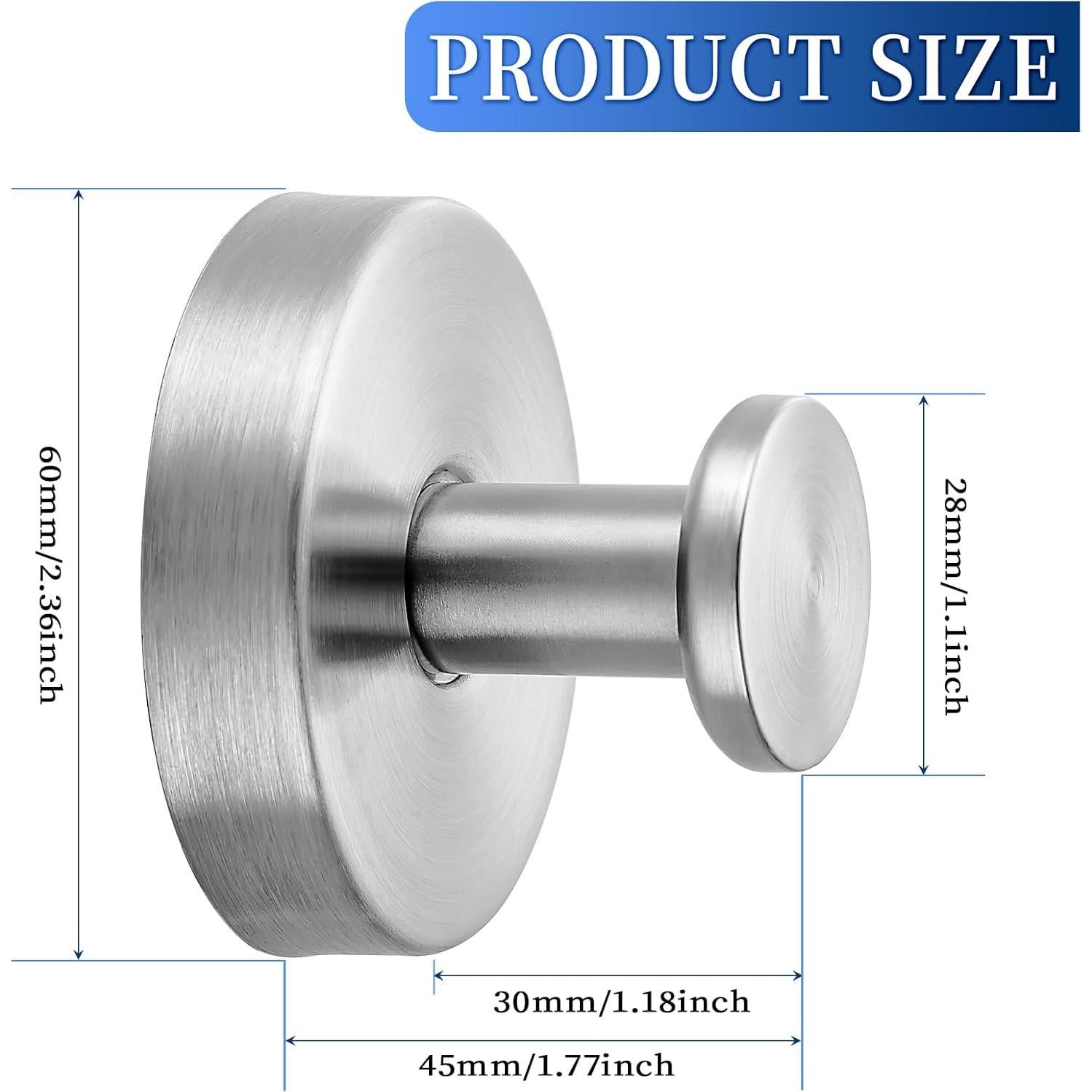 Ganchos de Ventosa Warlve de Acero Inoxidable - 2 Piezas