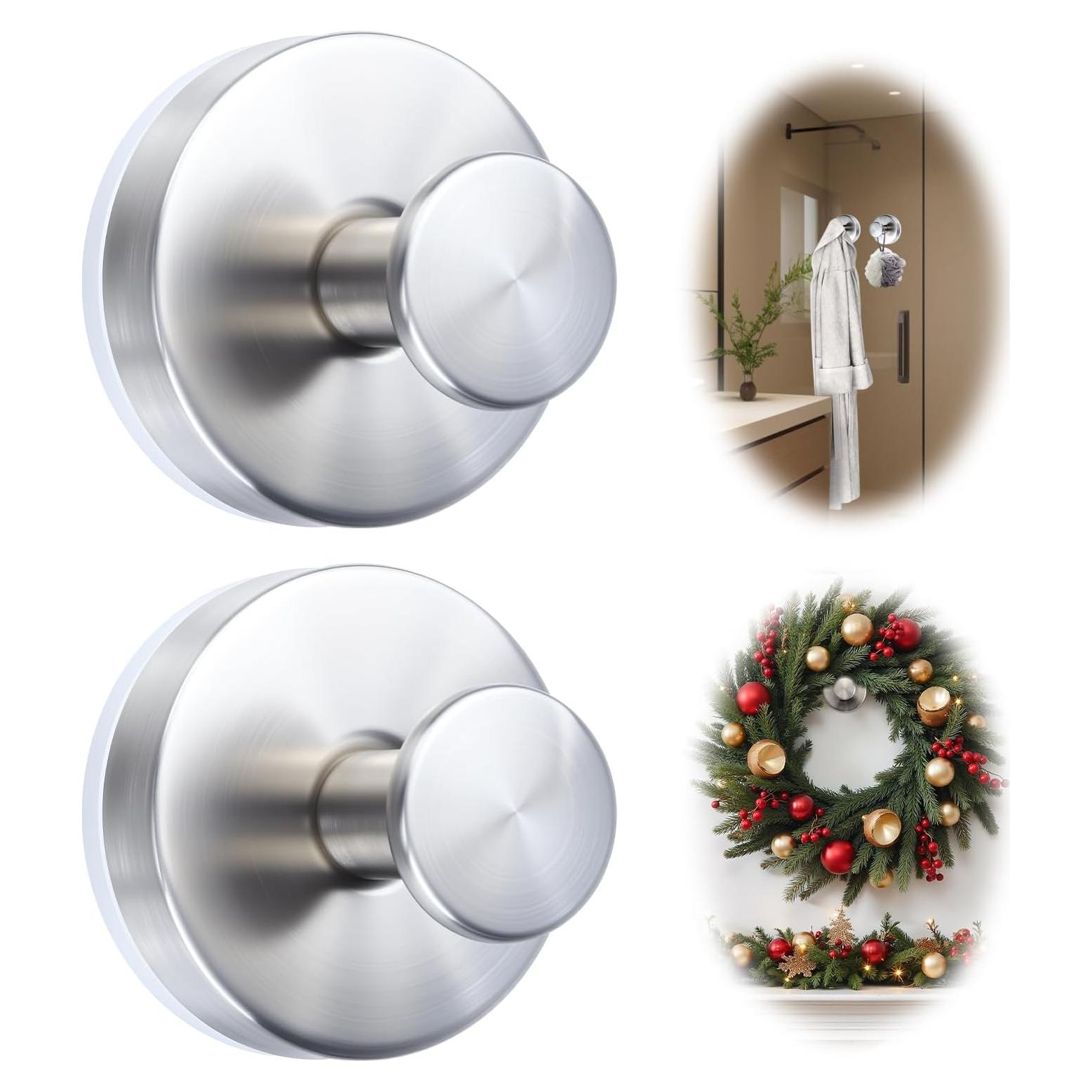 Ganchos de Succión WellMade Acero Inoxidable 2 Piezas 4.99 kg