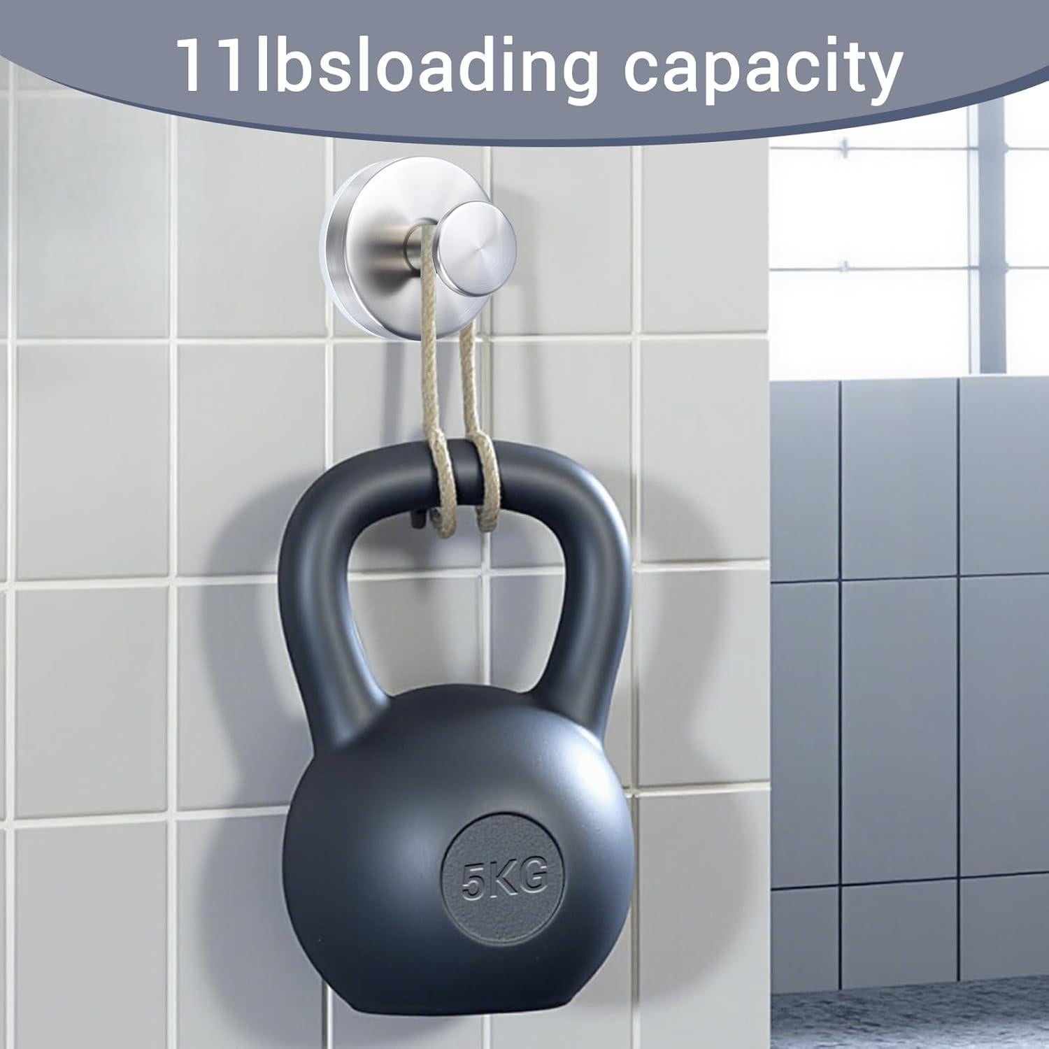 Ganchos de Succión WellMade Acero Inoxidable 2 Piezas 4.99 kg