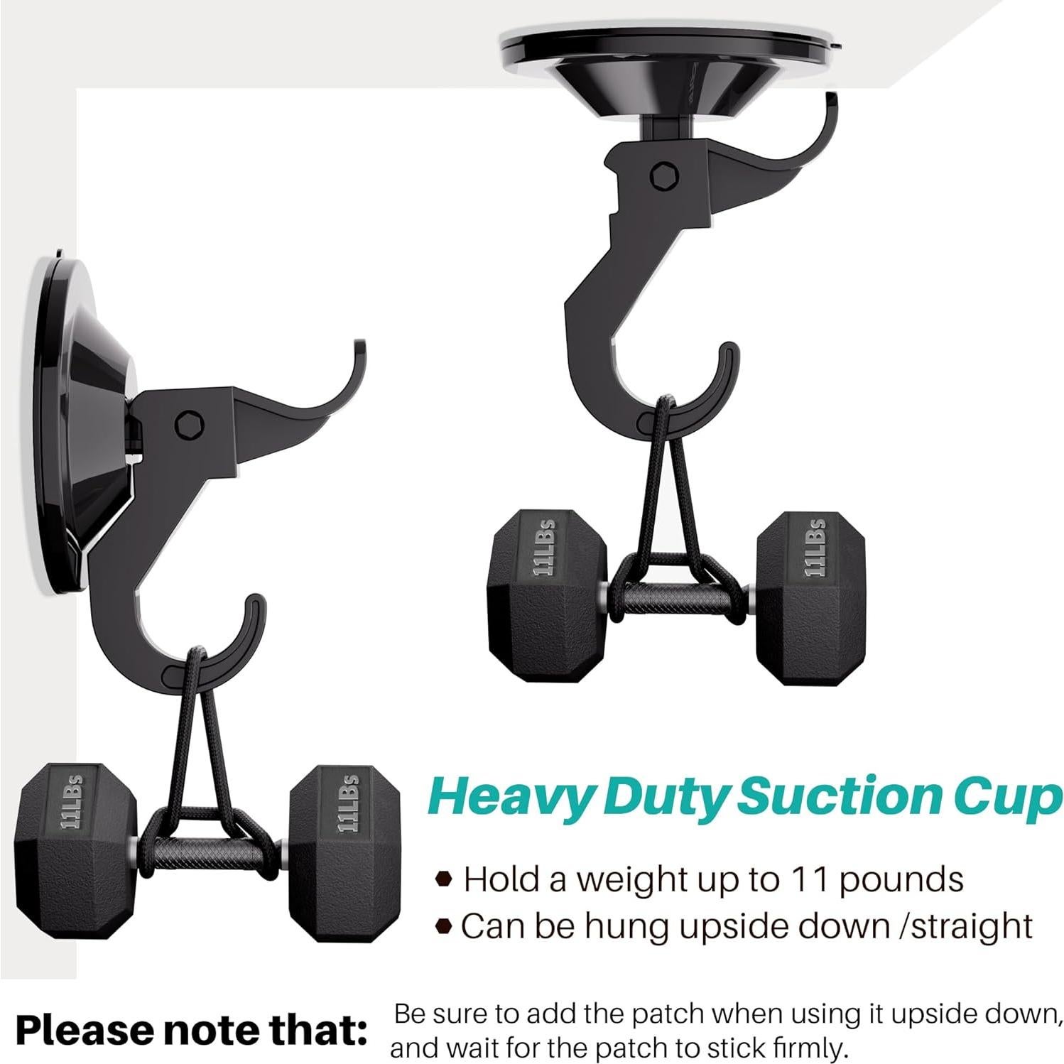 Ganchos de Ventosa AENTGIU Negros - Paquete de 5 para Baño