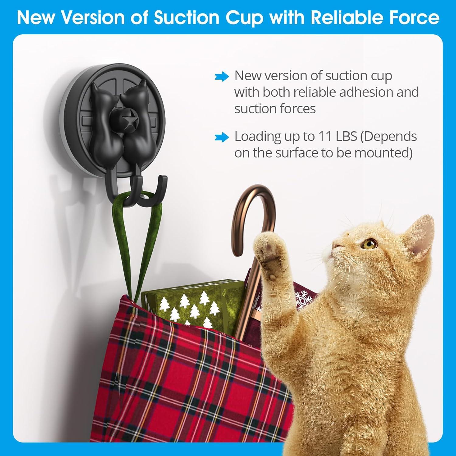 Gancho de Ventosa Doble-Gato AST, 2 Piezas, Alta Resistencia