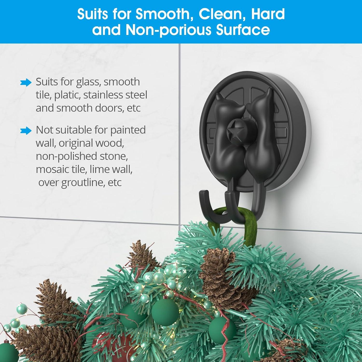 Gancho de Ventosa Doble-Gato AST, 2 Piezas, Alta Resistencia