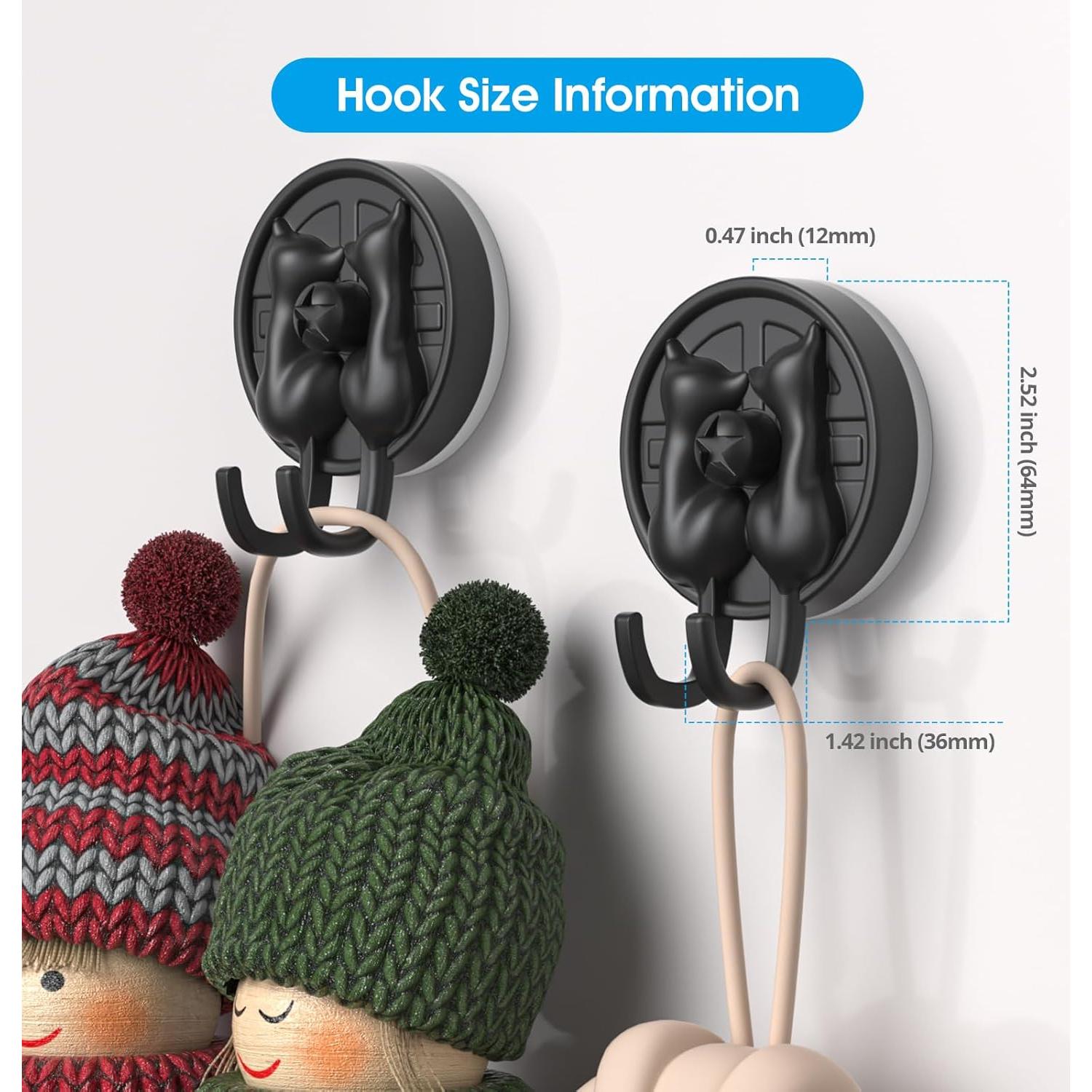 Gancho de Ventosa Doble-Gato AST, 2 Piezas, Alta Resistencia