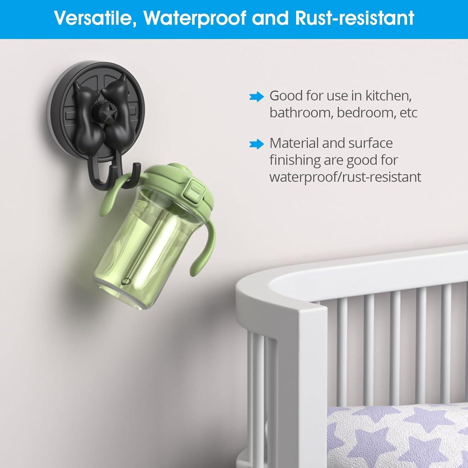 Gancho de Ventosa Doble-Gato AST, 2 Piezas, Alta Resistencia