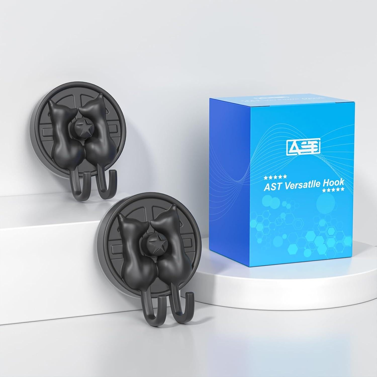 Gancho de Ventosa Doble-Gato AST, 2 Piezas, Alta Resistencia