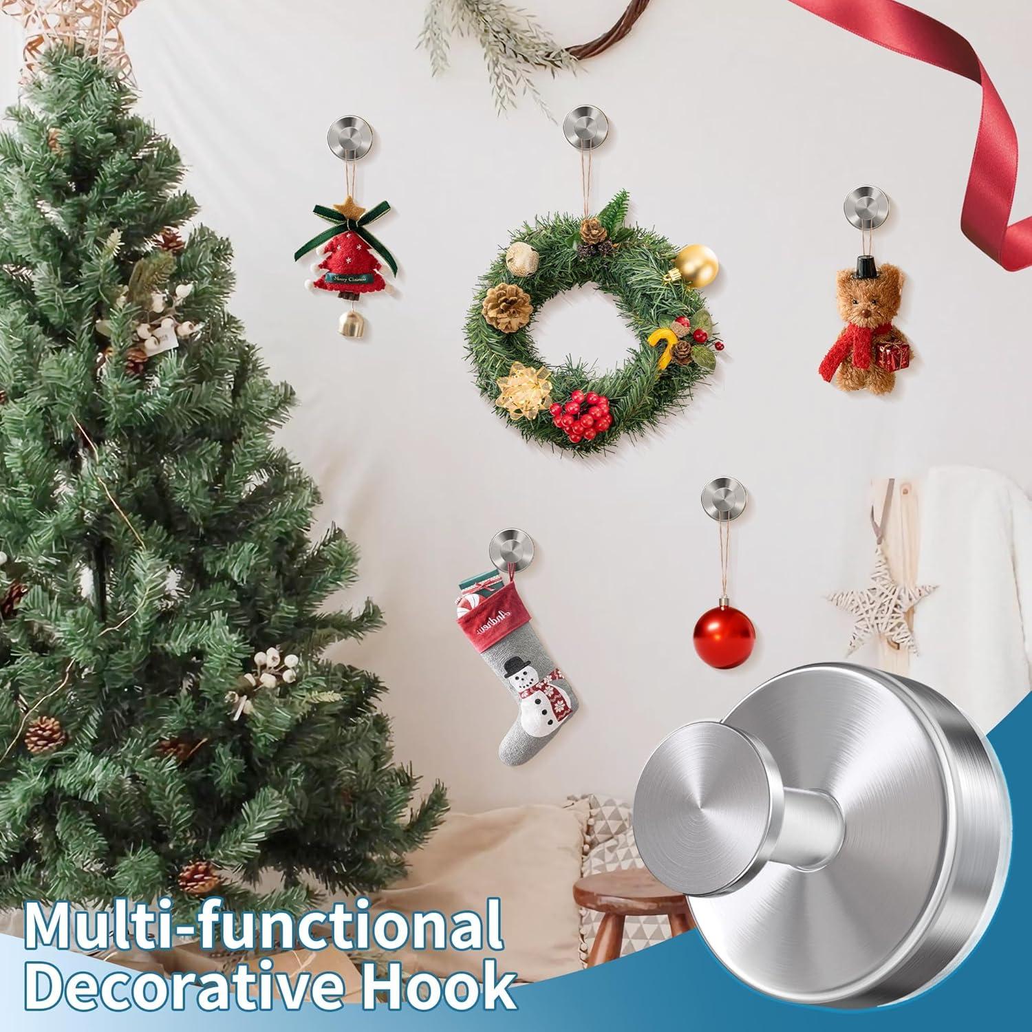 Ganchos de Ventosa Deluwire 3 Piezas Plata para Ducha