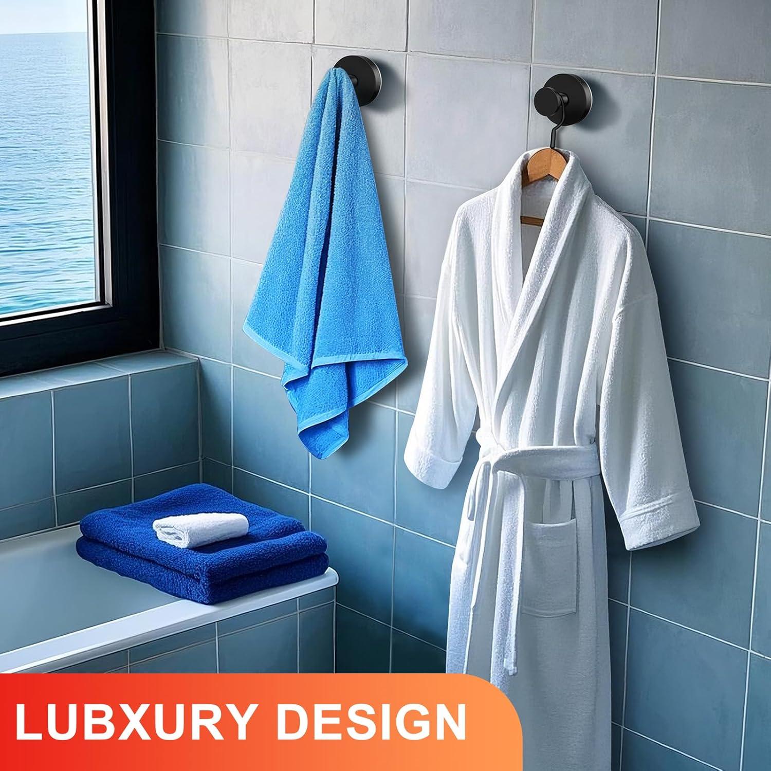 Ganchos de Ventosa Canareen 2 pcs Negro Acero Inoxidable