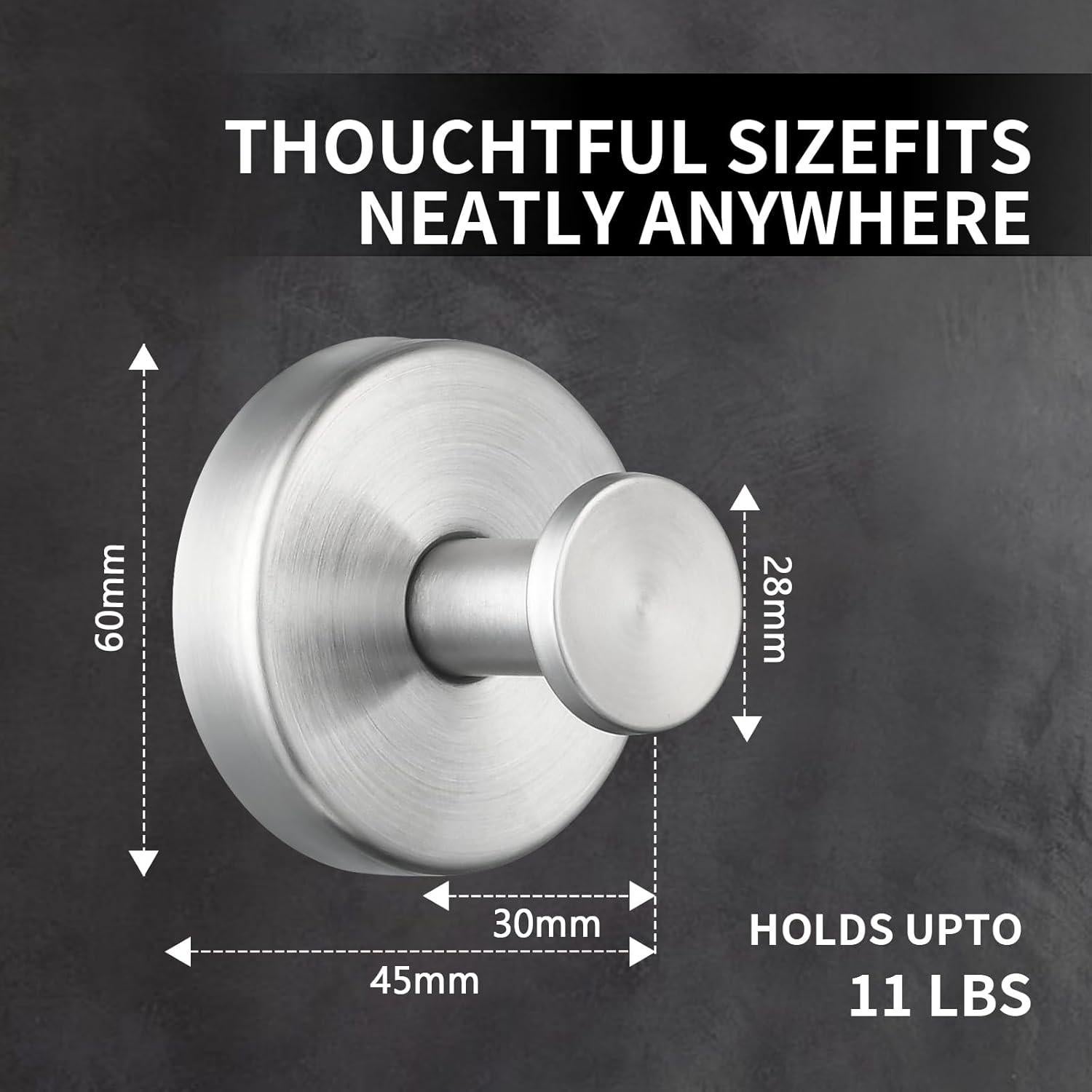 Ganchos de Ventosa Eolax para Ducha 2-Pack Niquel Cepillado