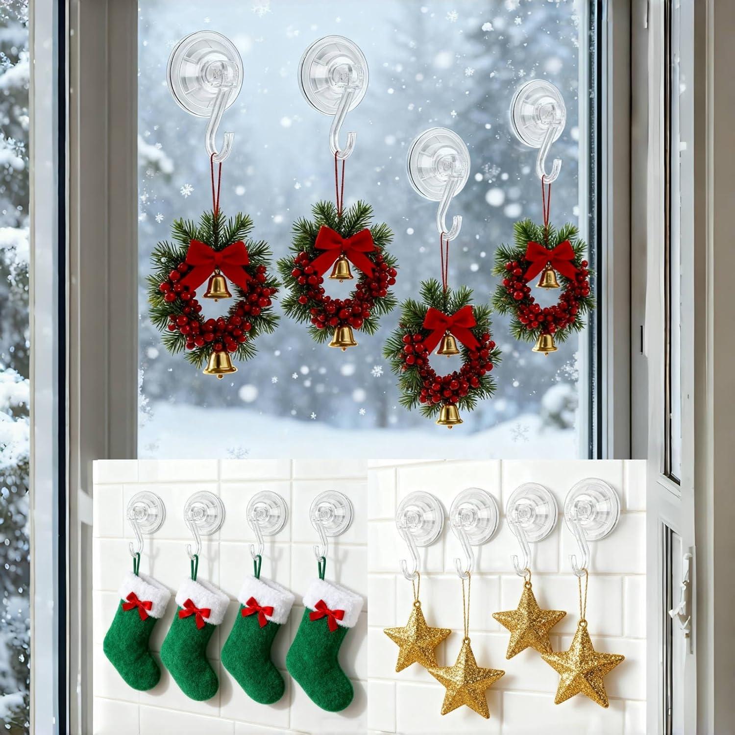 Ganchos de Ventosa Reutilizables AYAWOW - Paquete de 4, 4.99 kg