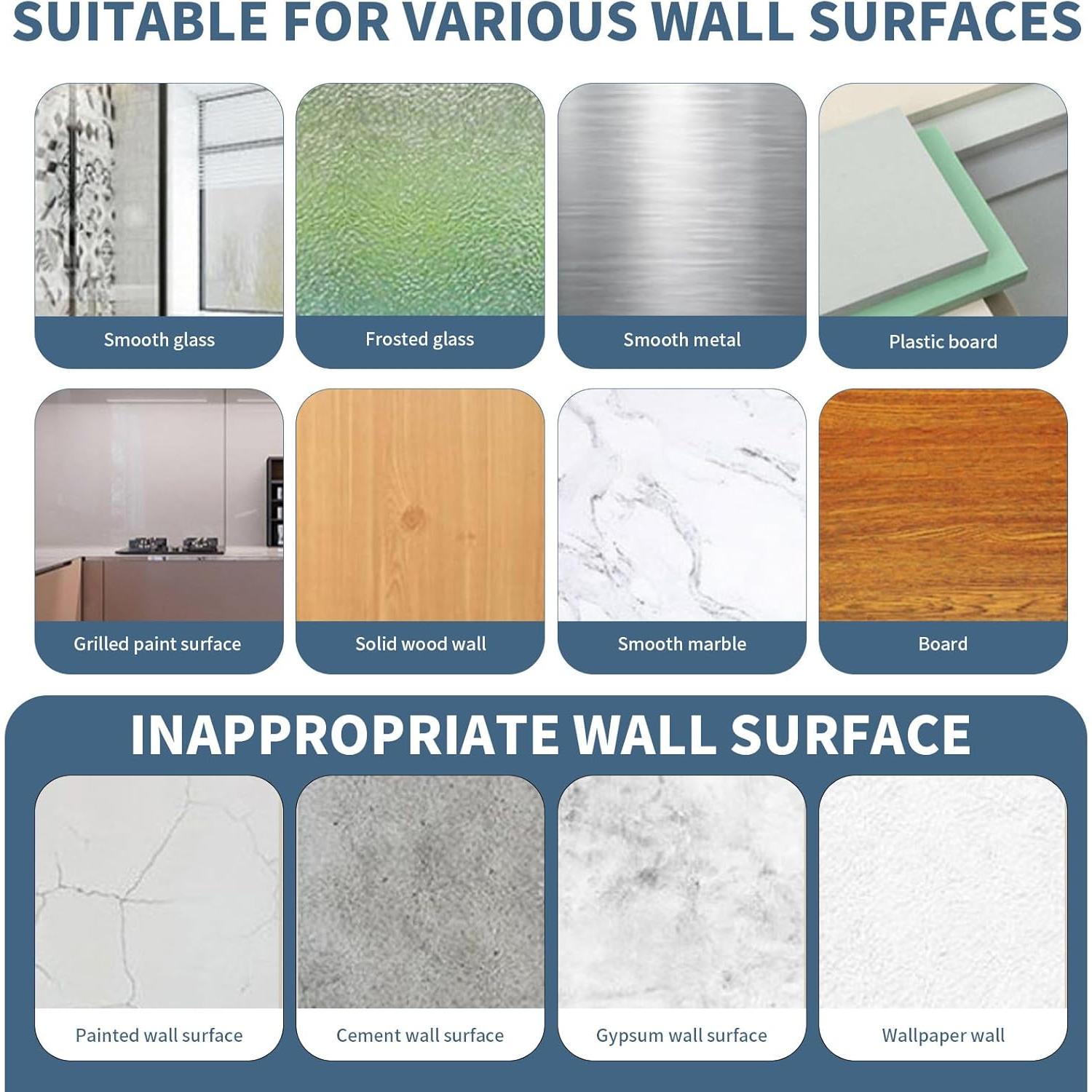 Ganchos de Ventosa Reutilizables AYAWOW - Paquete de 4, 4.99 kg