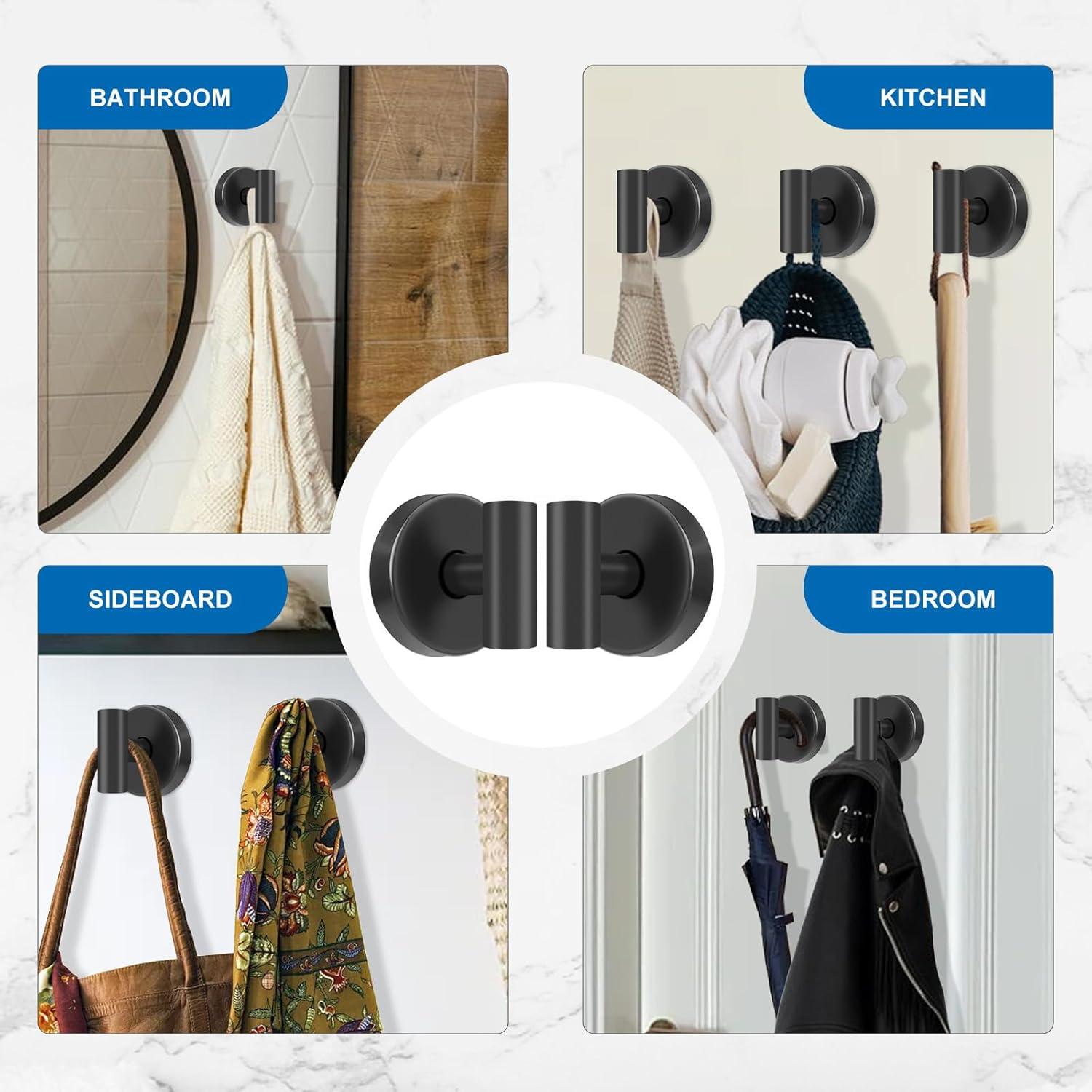 Ganchos de Ventosa EASETROL 2 Unidades Alta Resistencia Negro