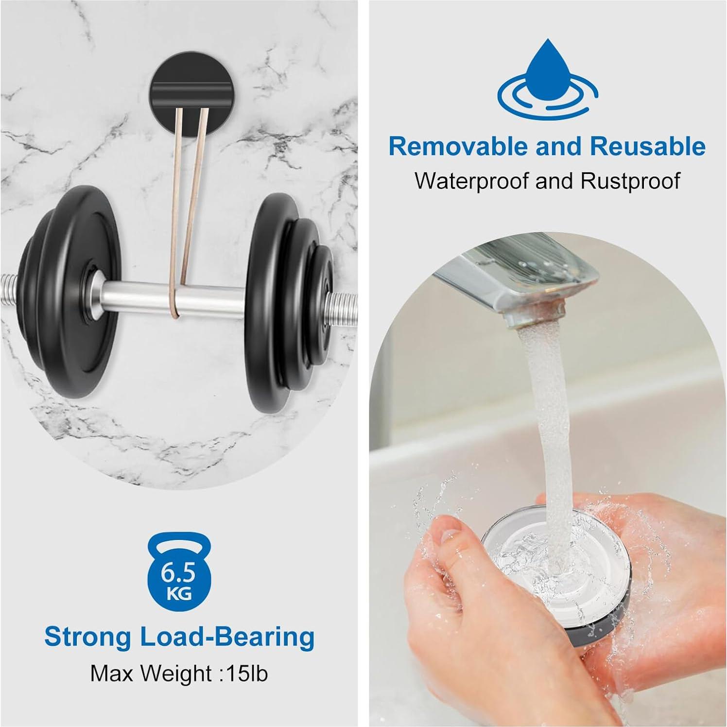 Ganchos de Ventosa EASETROL 2 Unidades Alta Resistencia Negro