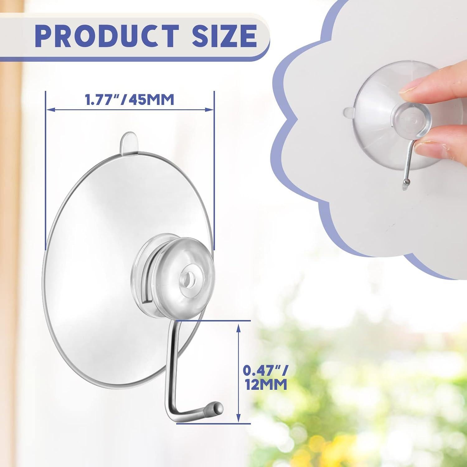 Ganchos de Ventosa Reutilizables Unittype 120 Piezas 45mm