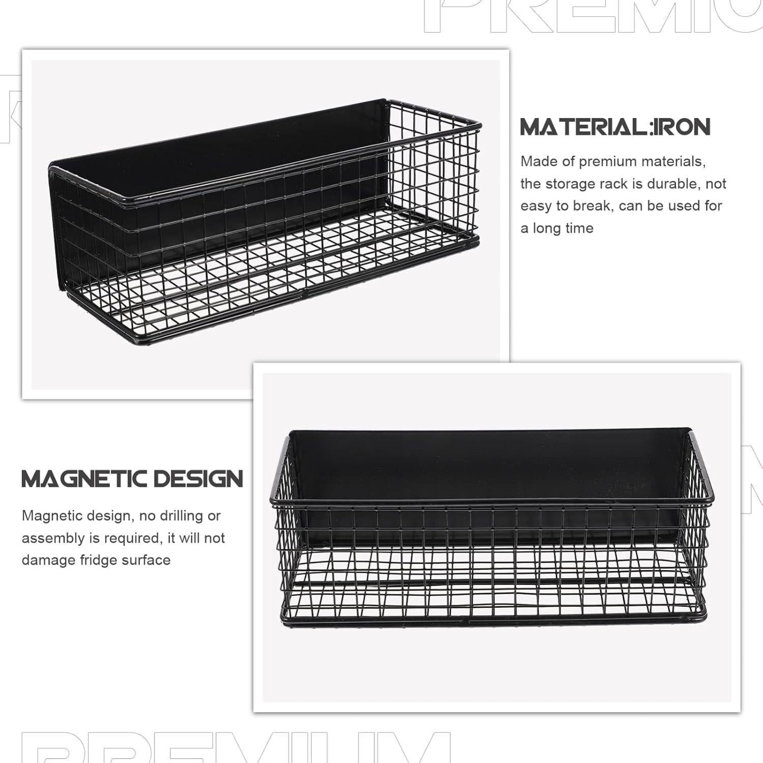 Cesta Magnética de Almacenamiento para Refrigerador 24.5x10x8cm