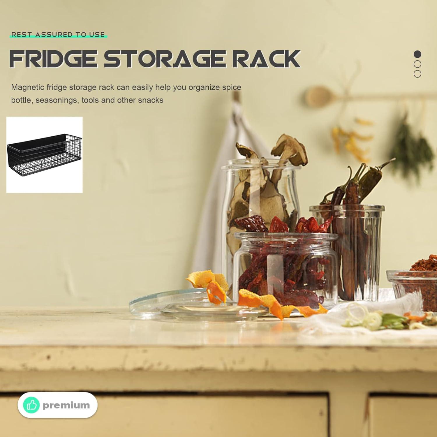 Cesta Magnética de Almacenamiento para Refrigerador 24.5x10x8cm