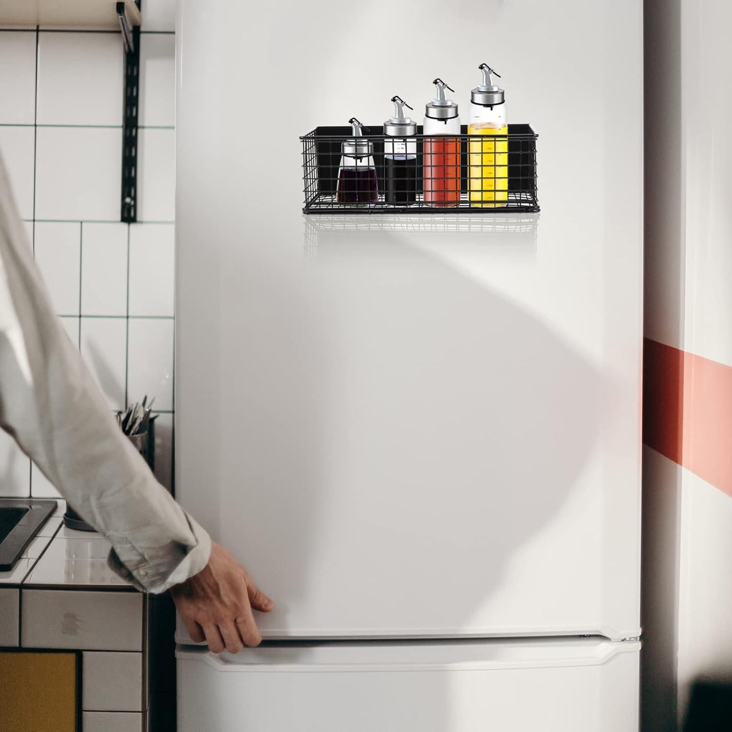 Cesta Magnética de Almacenamiento para Refrigerador 24.5x10x8cm