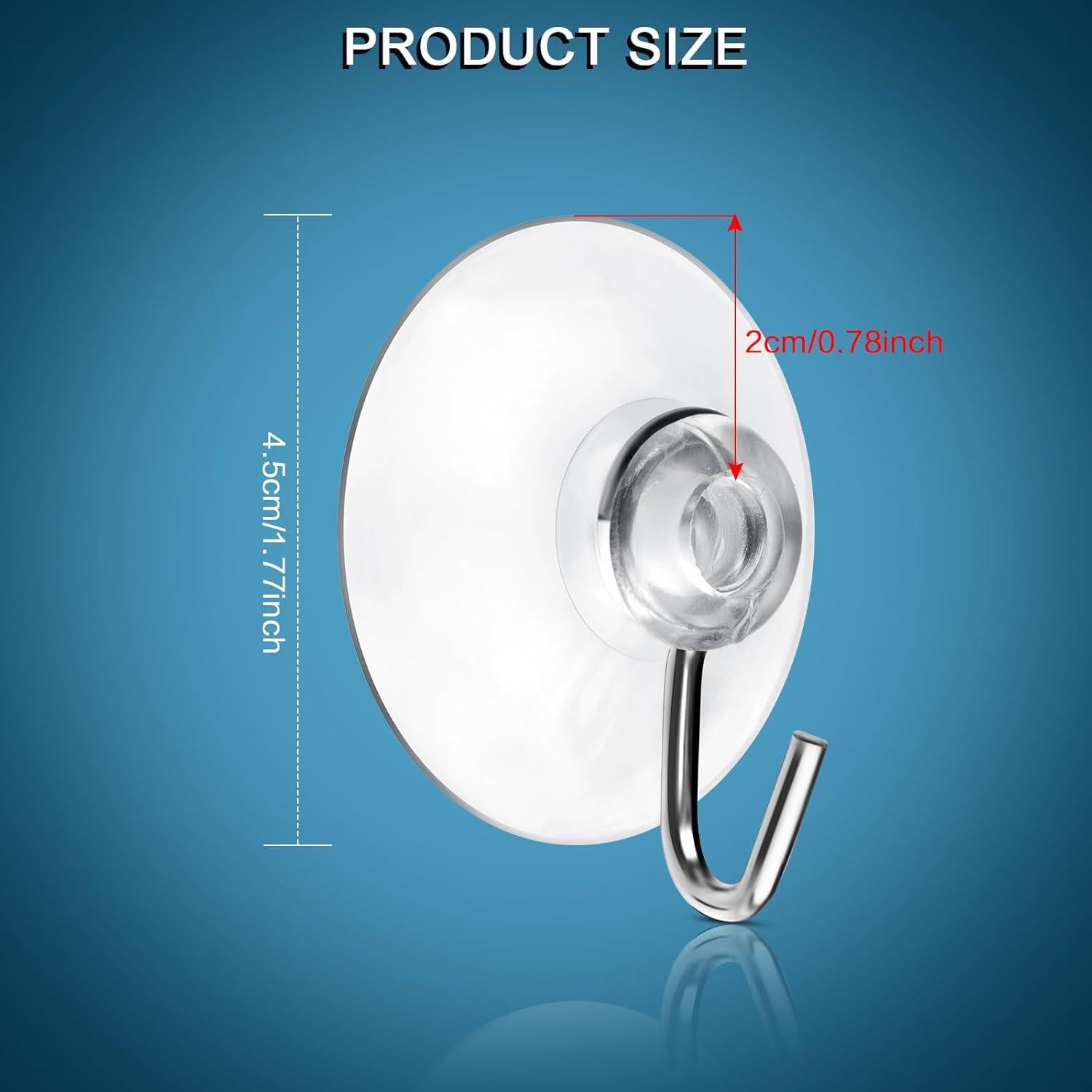 Ganchos de Ventosa Mudder 80 Piezas 45 mm Resistente a la Corrosión