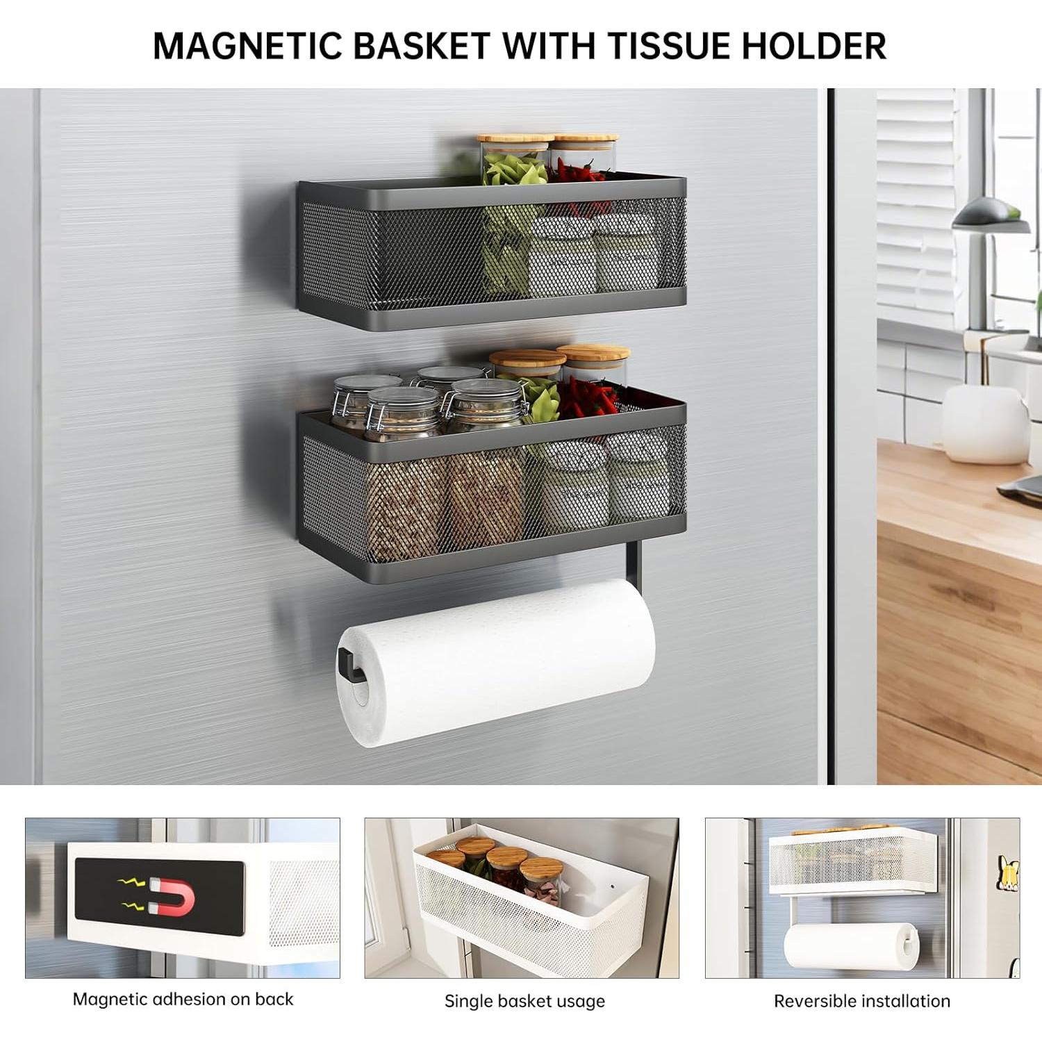 Soporte Magnético Fuerte WOCUBEHOME 2 en 1 para Especias y Toallas