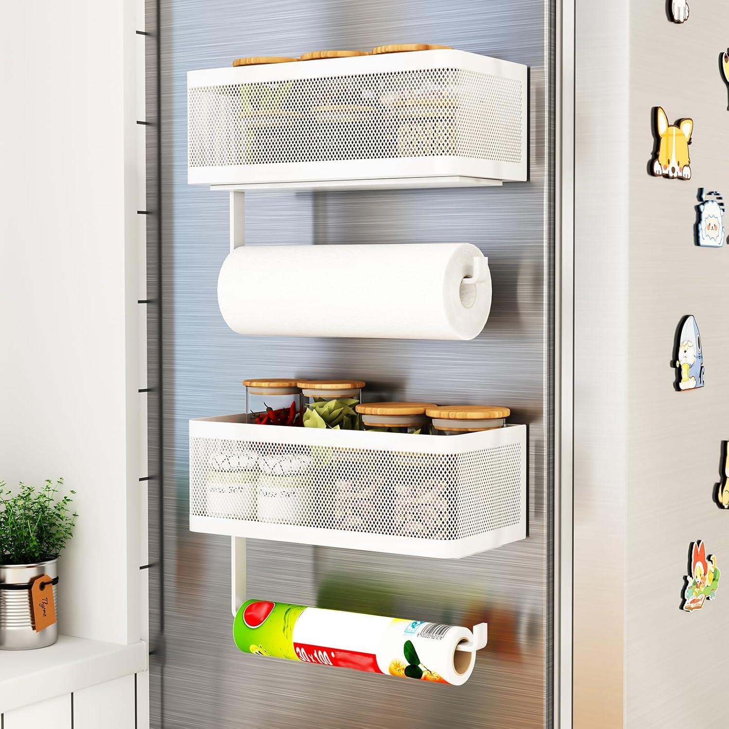 Soporte Magnético Fuerte WOCUBEHOME 2 en 1 para Especias y Toallas