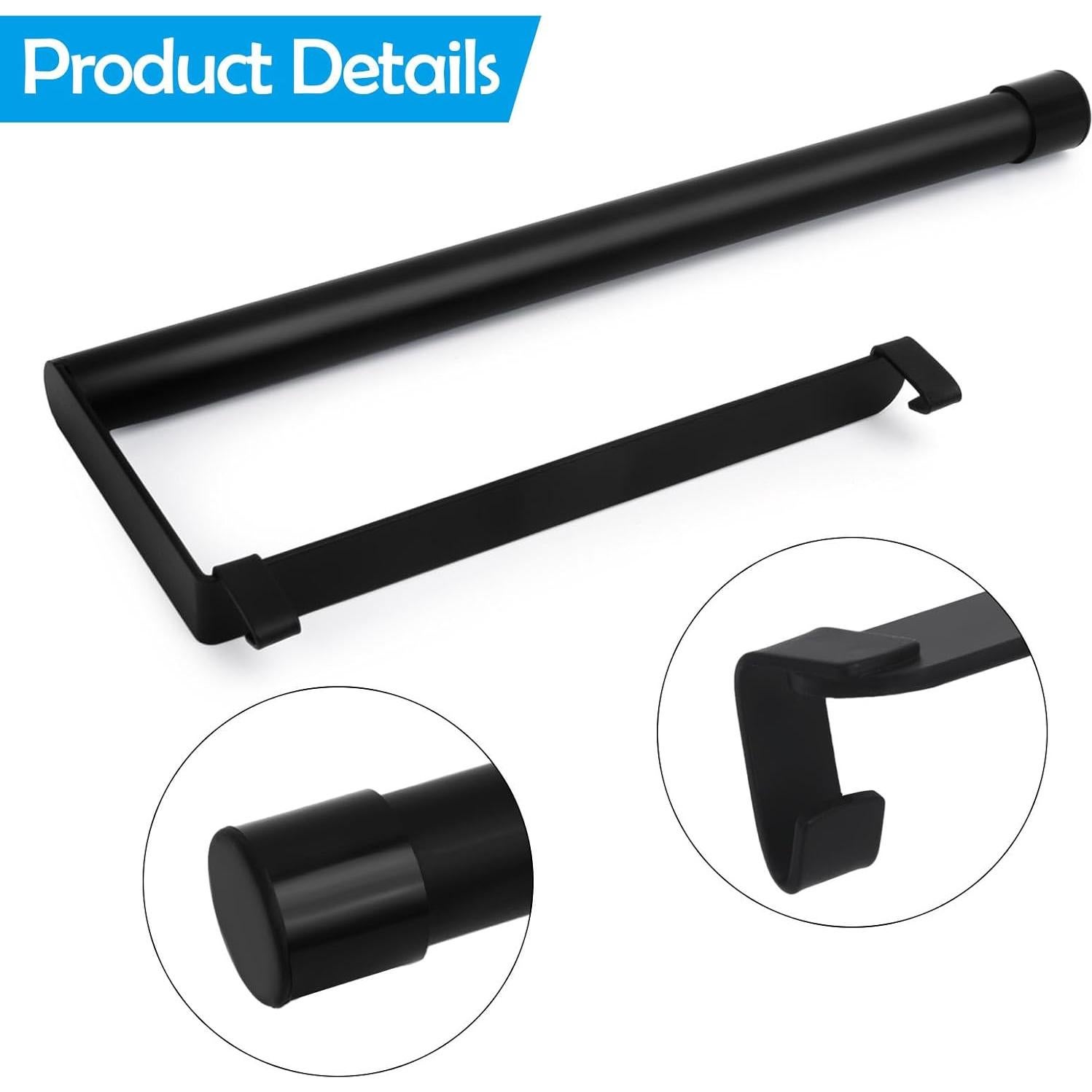 Soporte de Toallas de Papel Colgante ChengFu Acero Inoxidable Negro