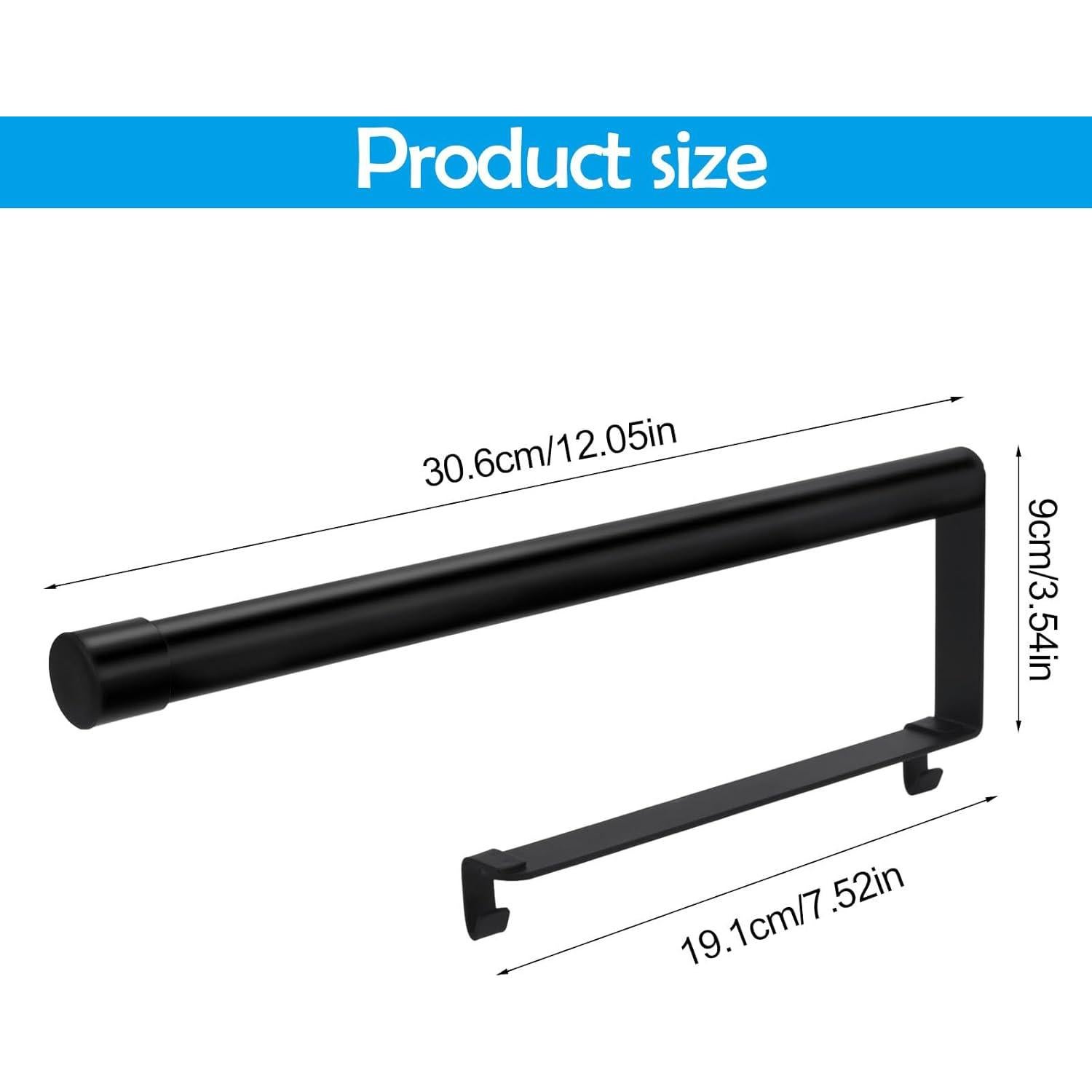 Soporte de Toallas de Papel Colgante ChengFu Acero Inoxidable Negro