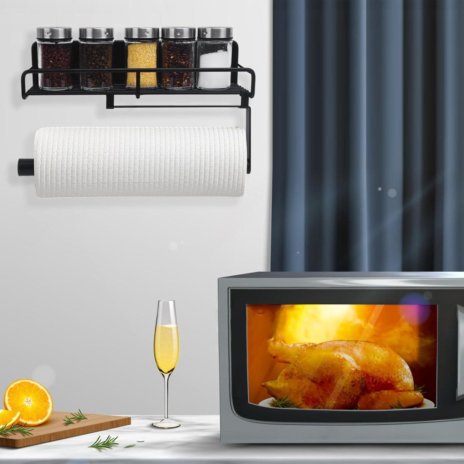 Soporte de Toallas de Papel Colgante ChengFu Acero Inoxidable Negro