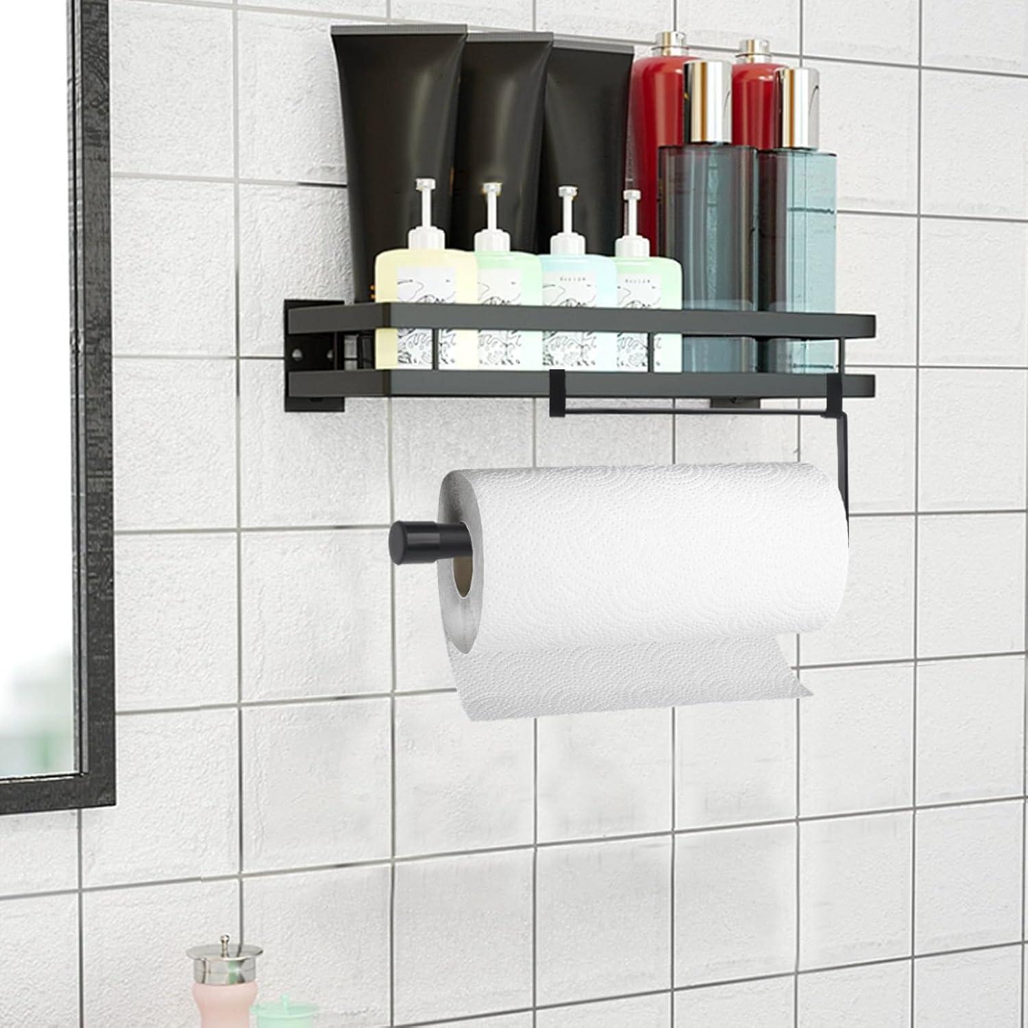 Soporte de Toallas de Papel Colgante ChengFu Acero Inoxidable Negro