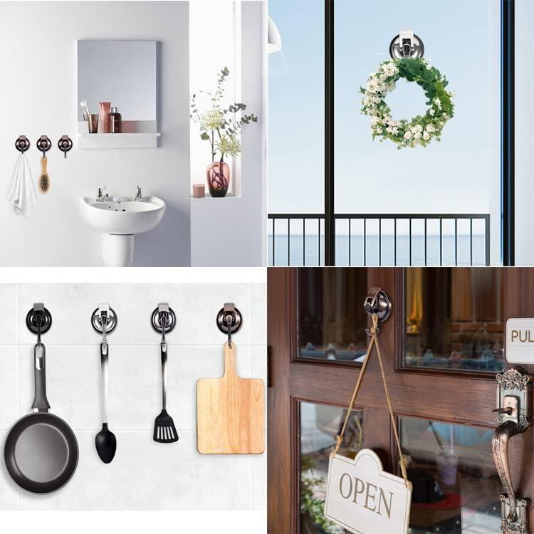 Ganchos de Ventosa Apkhgtb 4 Pack Bronce Rojo para Ducha y Baño