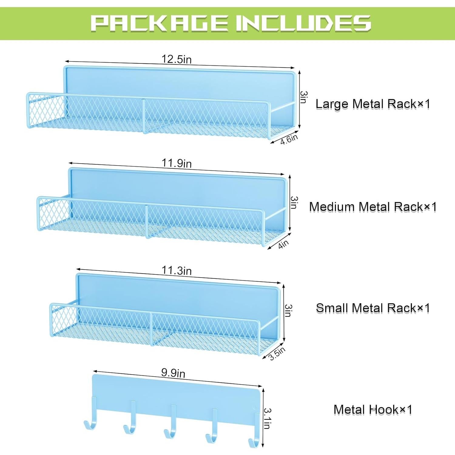 Estantes Magnéticos para Lavadora DTUQYX - Paquete de 4 Azul