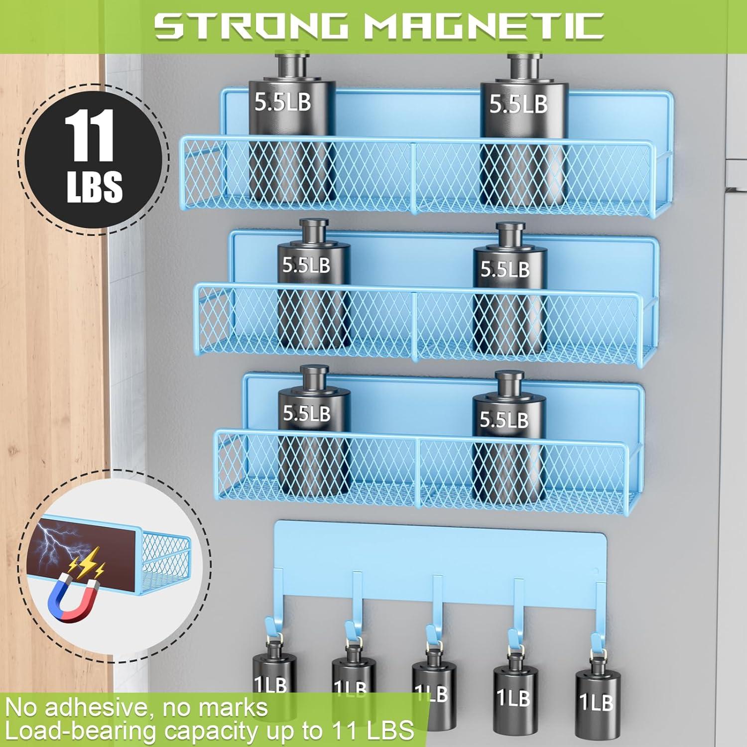 Estantes Magnéticos para Lavadora DTUQYX - Paquete de 4 Azul