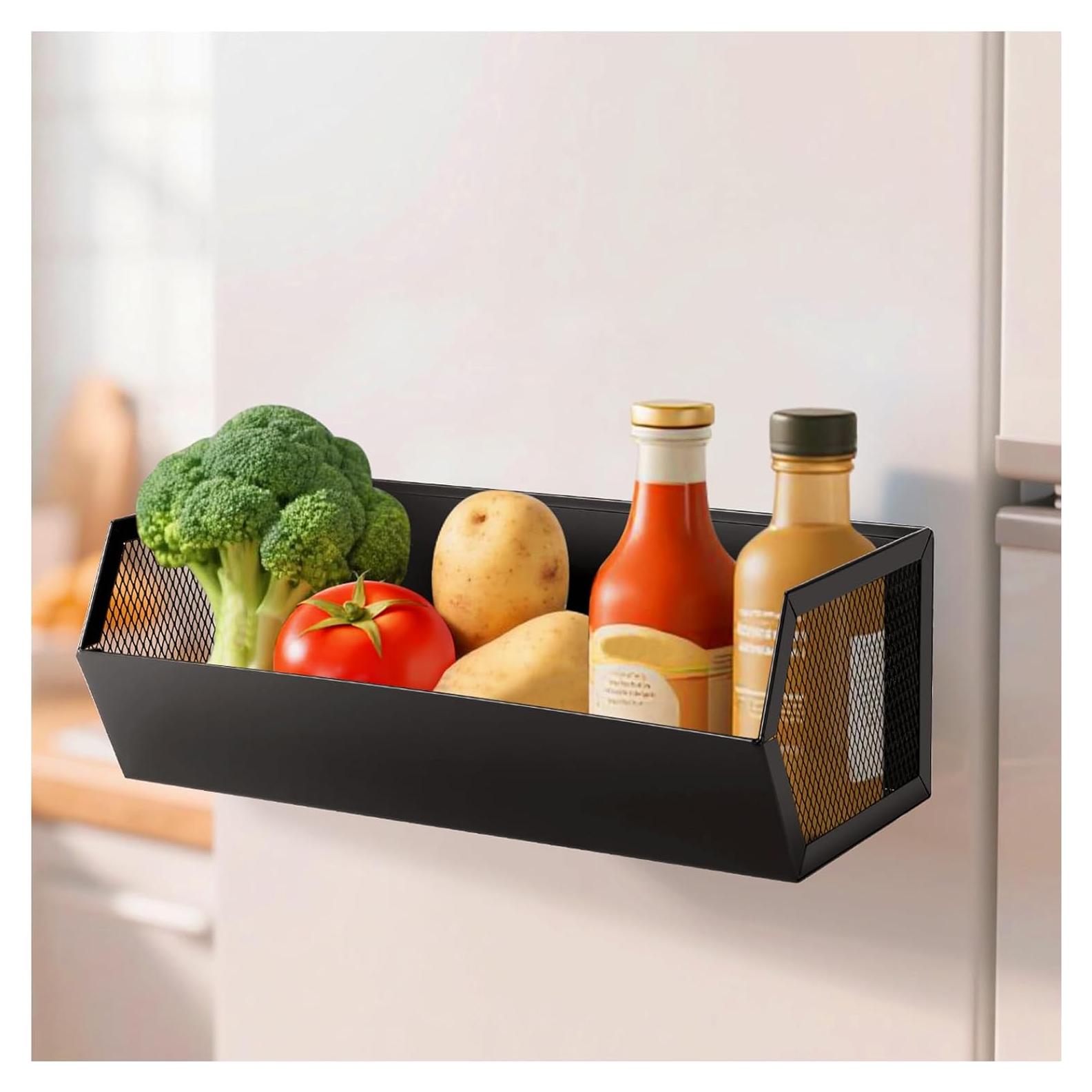 Estante Magnético para Especias VAlinks - Negro, 27.94x12.7cm