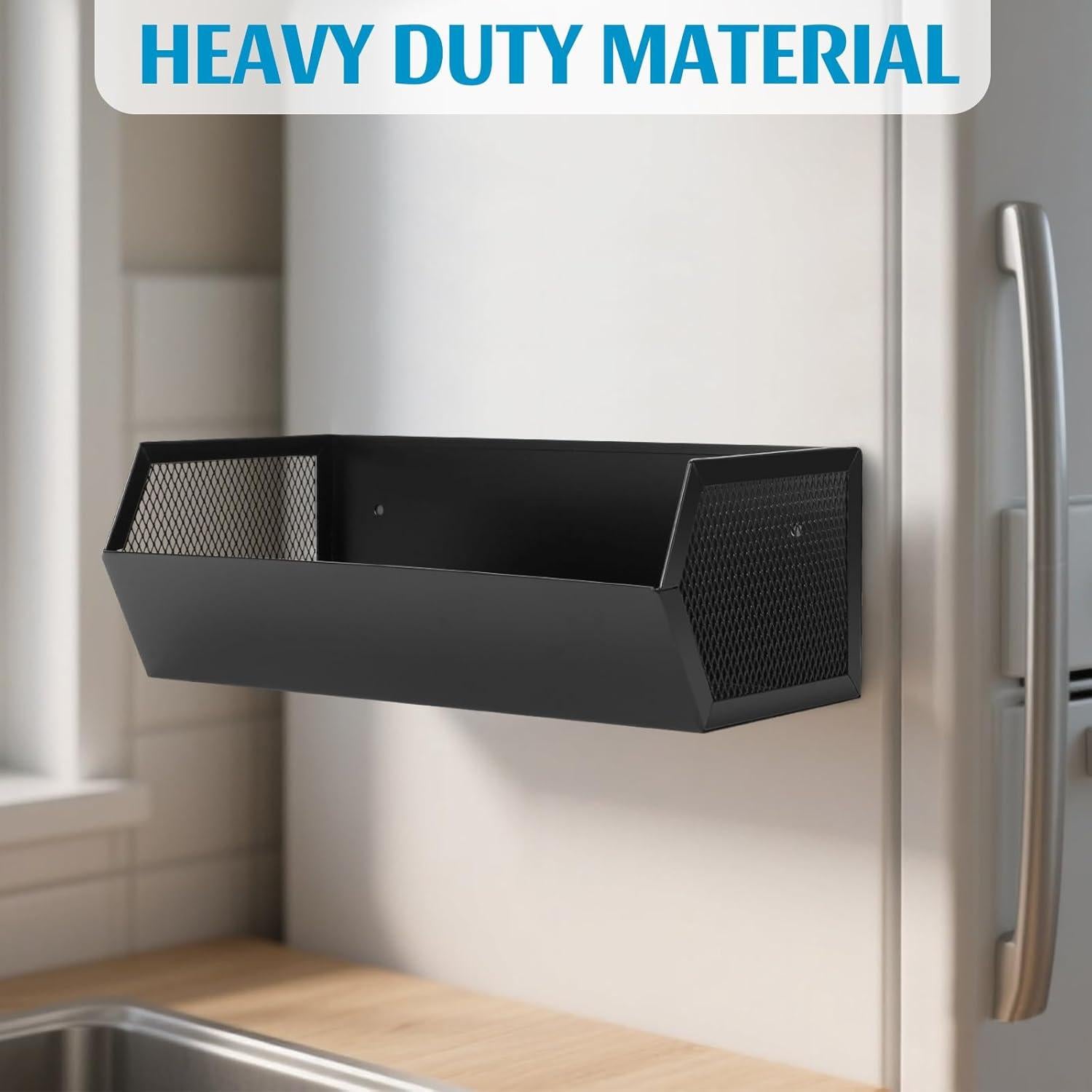 Estante Magnético para Especias VAlinks - Negro, 27.94x12.7cm