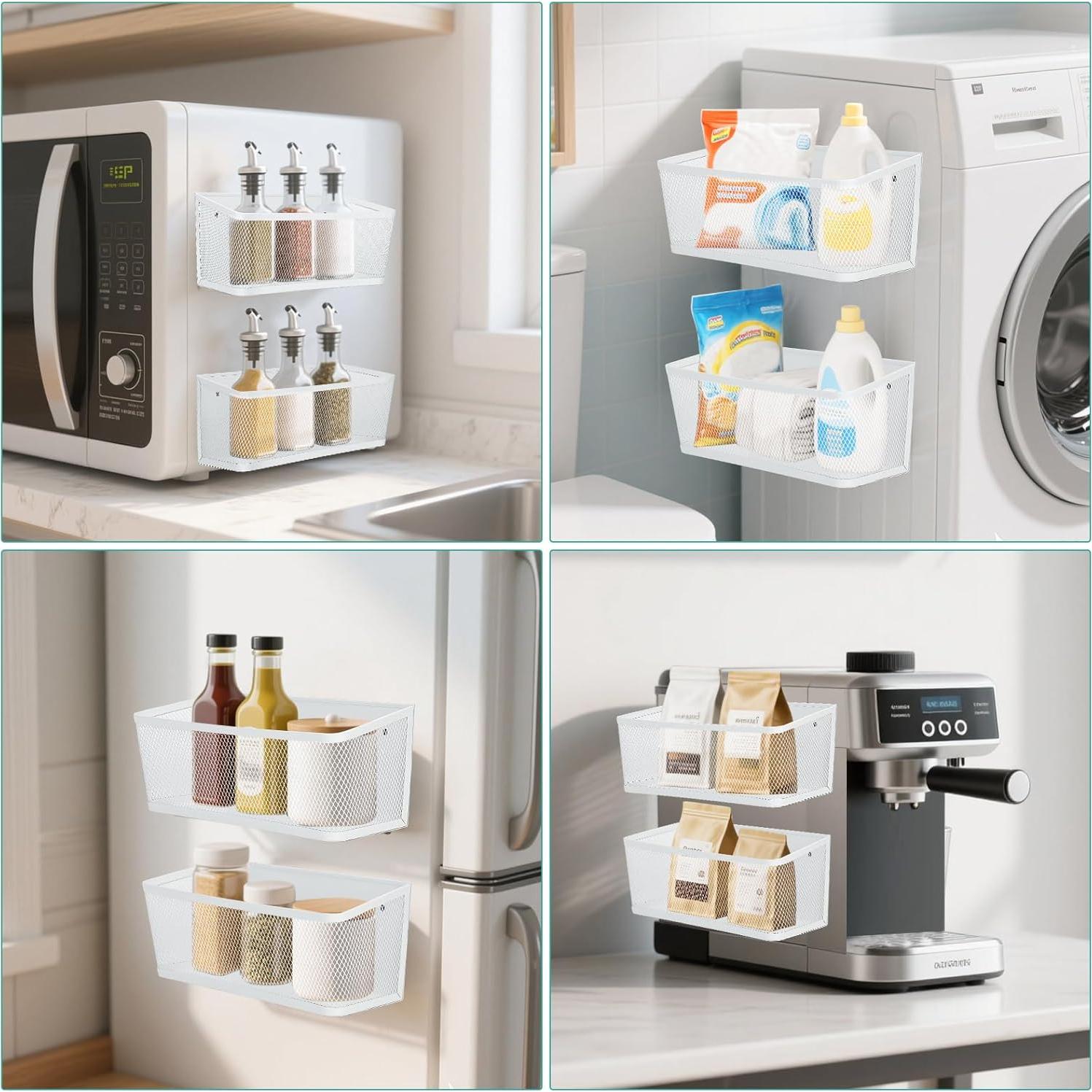 Estante Magnético para Especias VAlinks - 2 Unidades Blanco