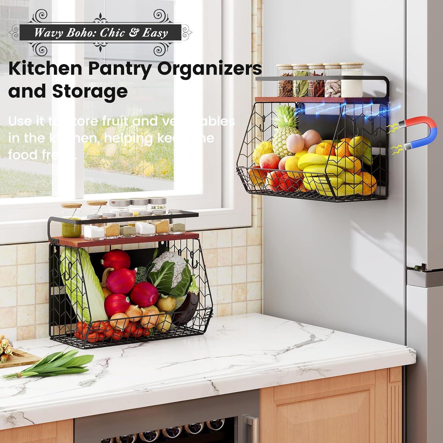 Cesta Magnética para Nevera Yanone - Organizador de Cocina 2.26 kg