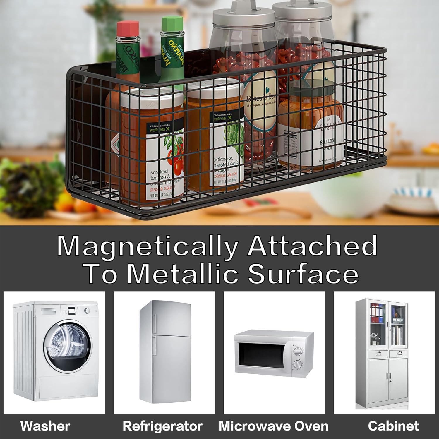 Cesta Magnética LIFEFAN para Refrigerador 10.4x24.1cm Negro