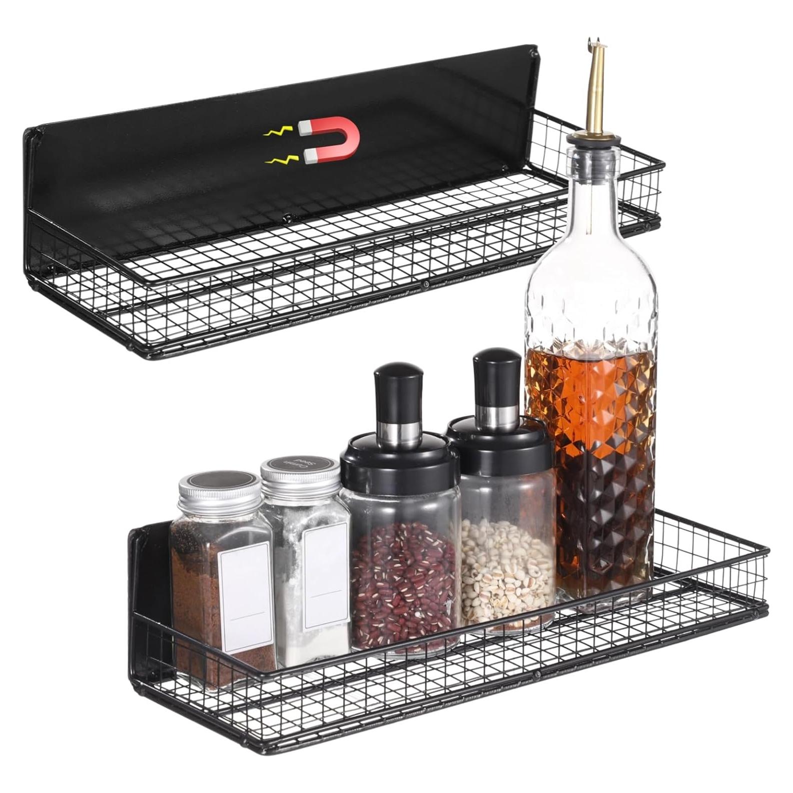 Estante Magnético para Especias Homaisson - 2 Pcs Negro