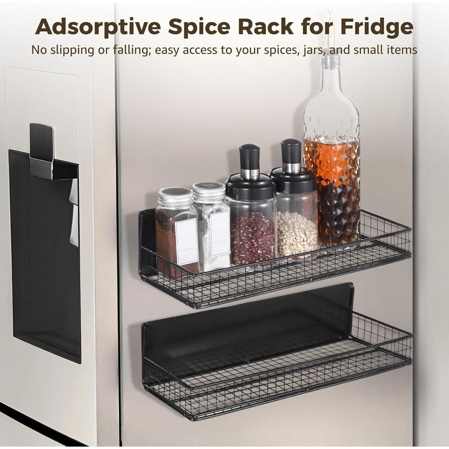 Estante Magnético para Especias Homaisson - 2 Pcs Negro