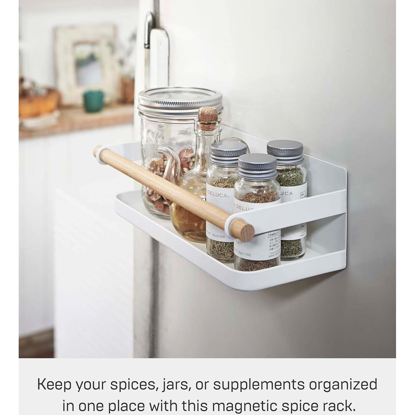 Estante Magnético para Especias Yamazaki Home - Acero y Madera