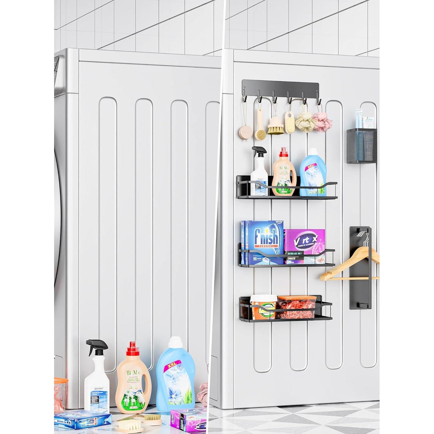 Estante Magnético Multifuncional MIMIyasha - 6 Piezas Negro