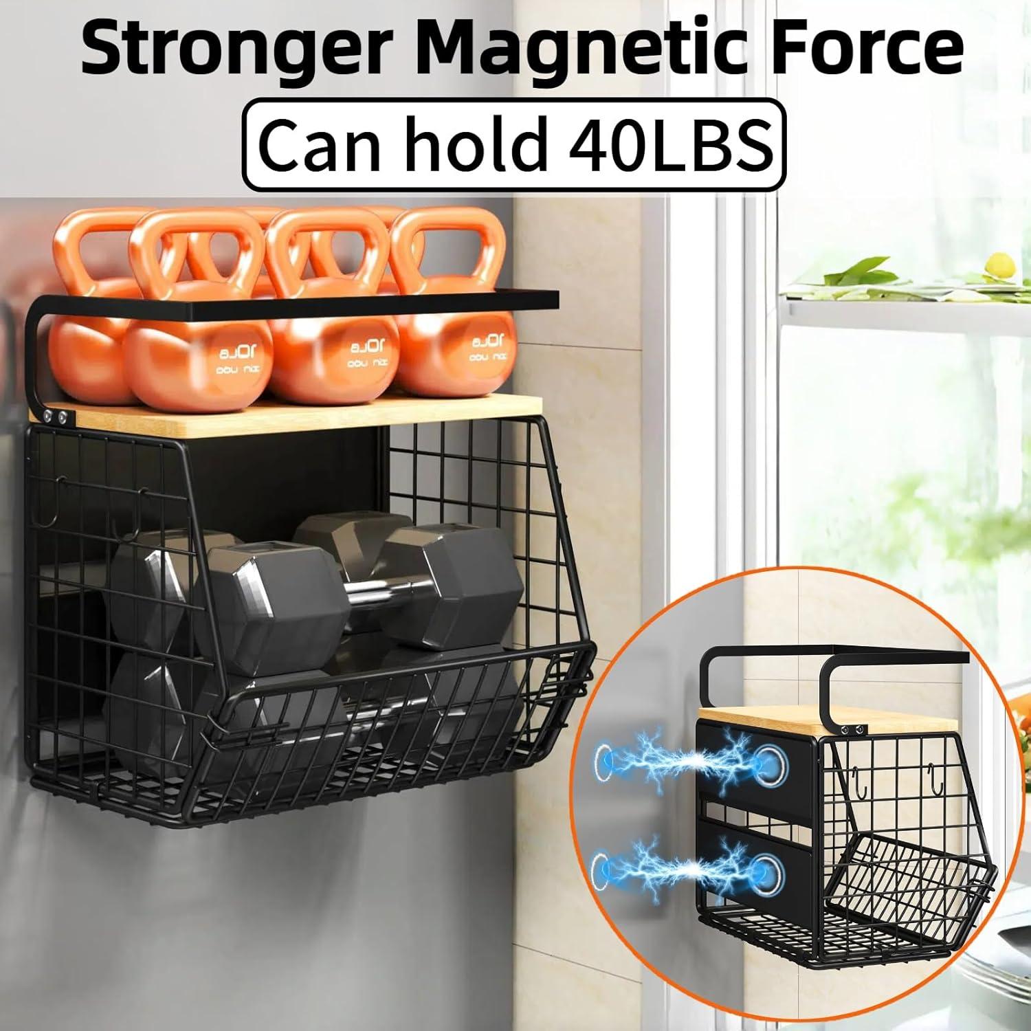 Estante Magnético para Nevera DecruKaltiz 35x17 cm Negro