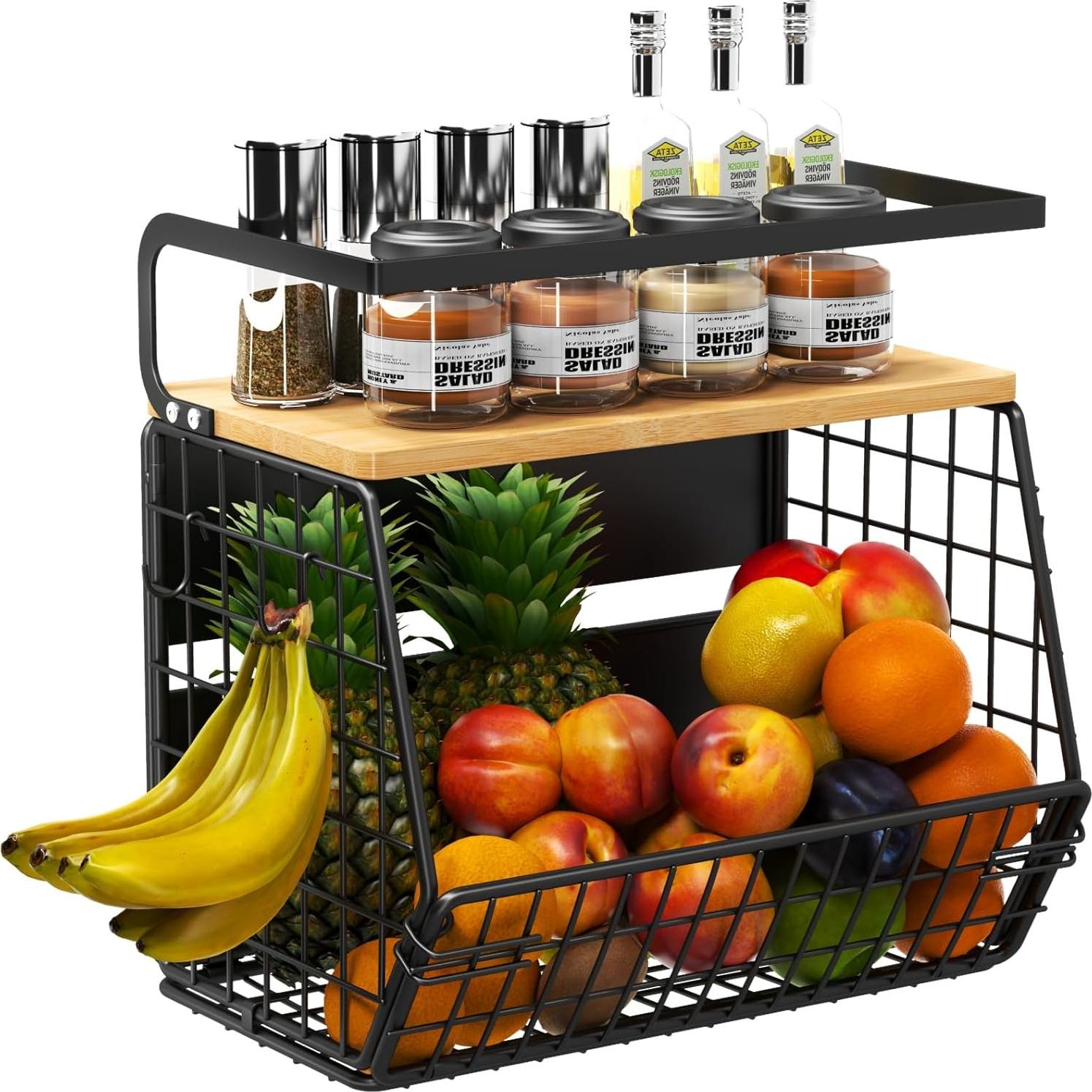 Estante Magnético para Nevera DecruKaltiz 35x17 cm Negro