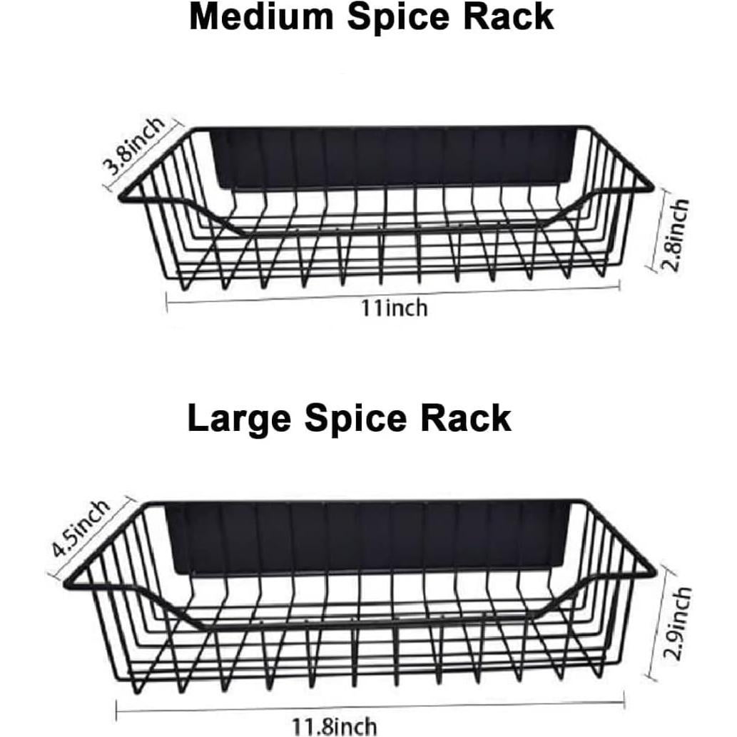 Estante Magnético para Especias KAREZONINE 4 Piezas Metal Gris