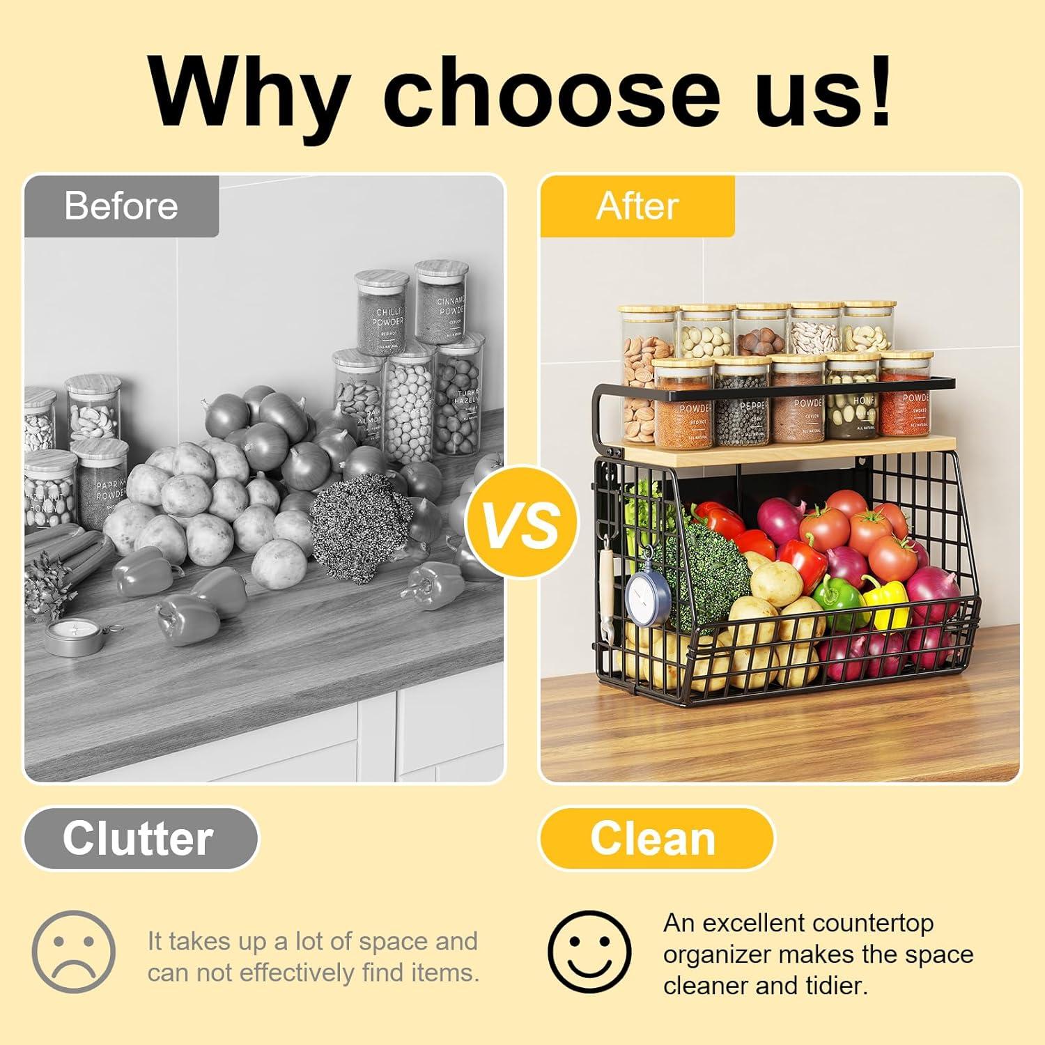 Estante Magnético WBKATN Pequeño para Refrigerador 20x30cm