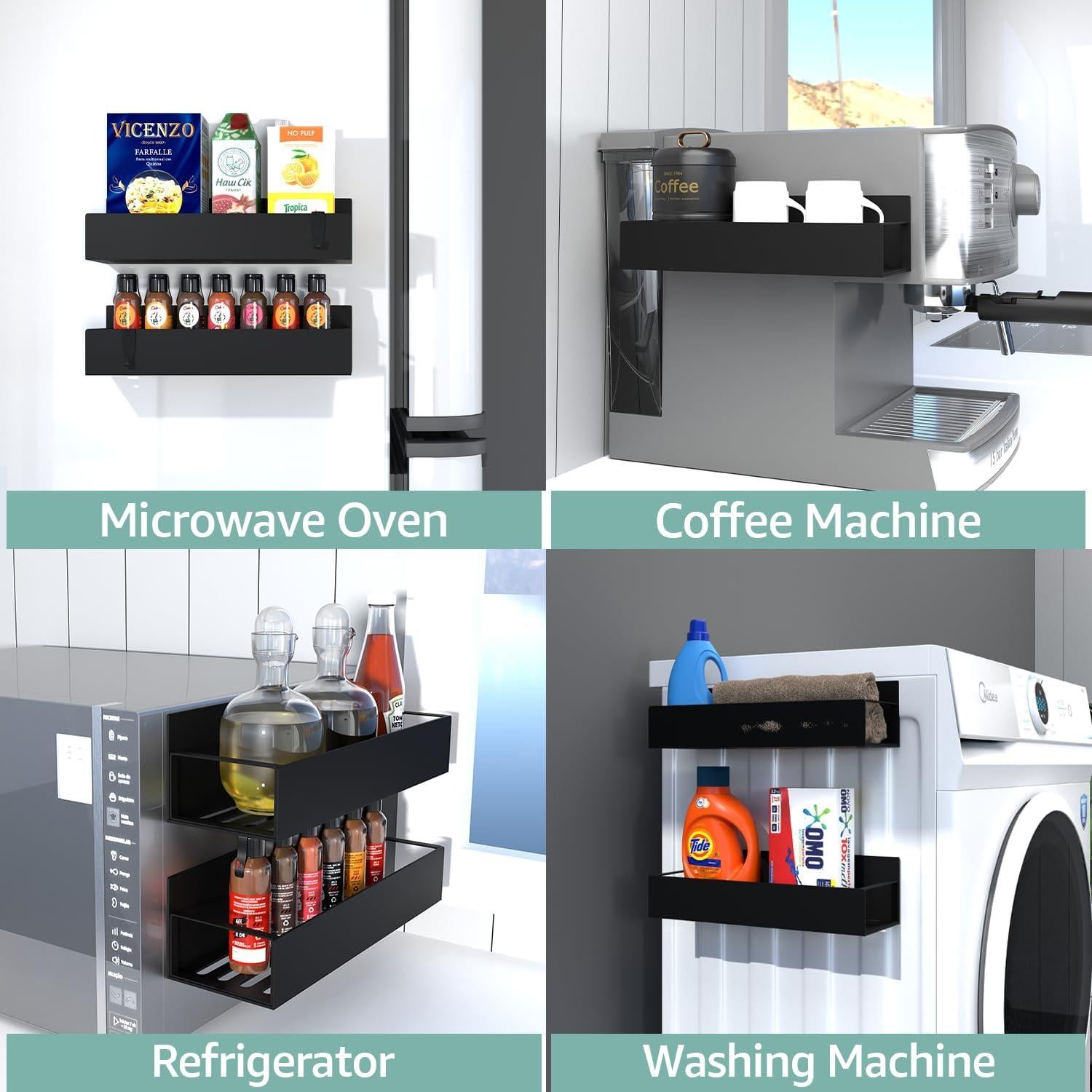 Estante Magnético de Especias Global Digitronix - 4 Estantes, 3.63 kg