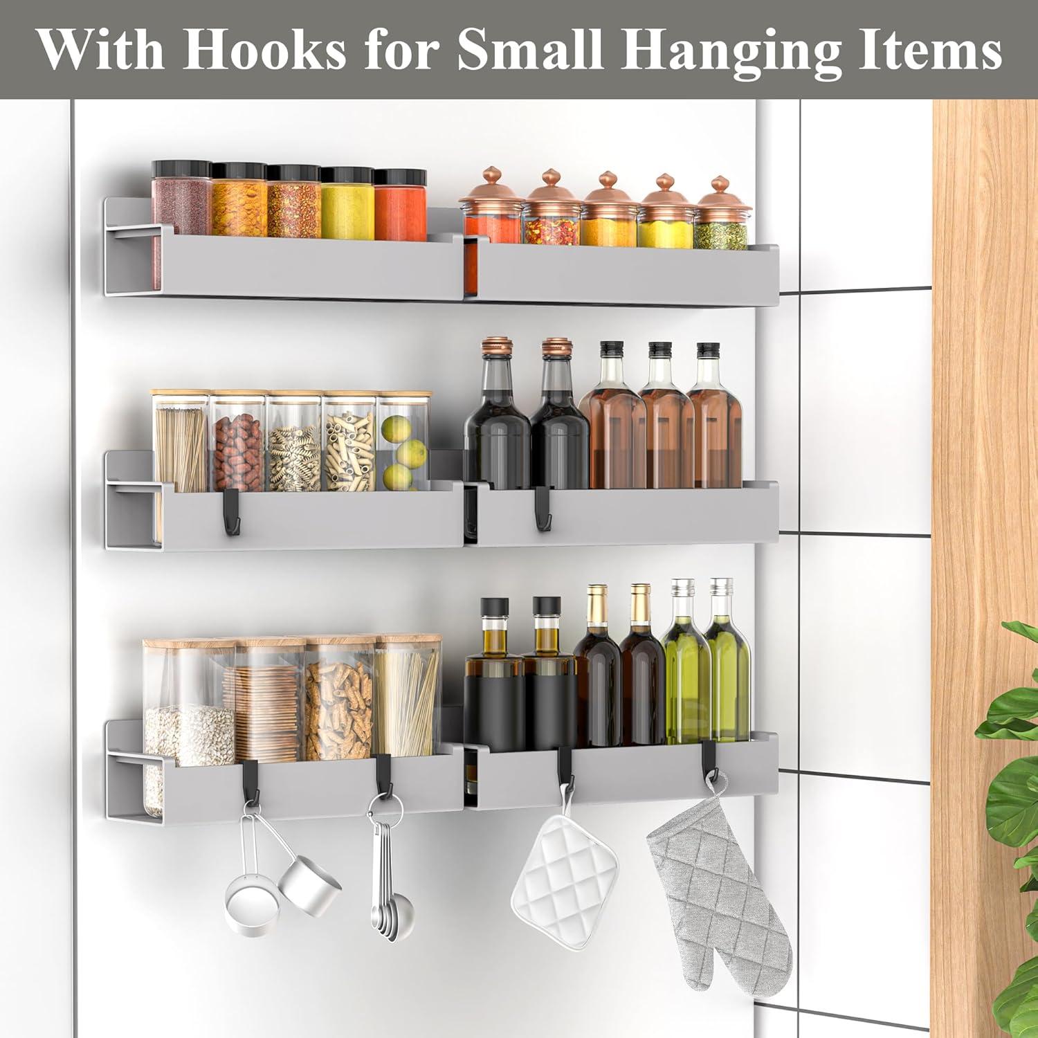 Organizador de Especias Magnético HuggieGems 6 Paquetes Gris