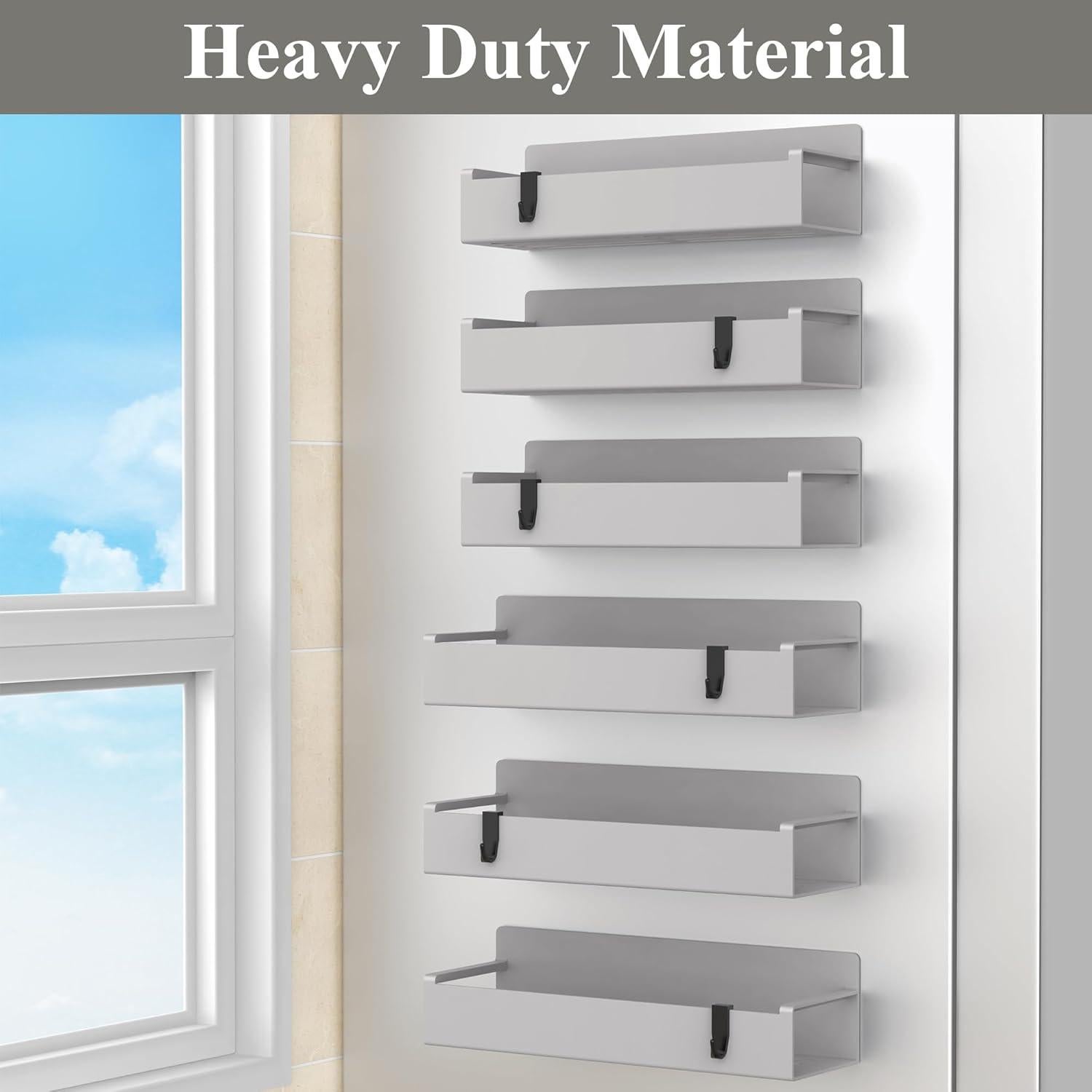 Organizador de Especias Magnético HuggieGems 6 Paquetes Gris