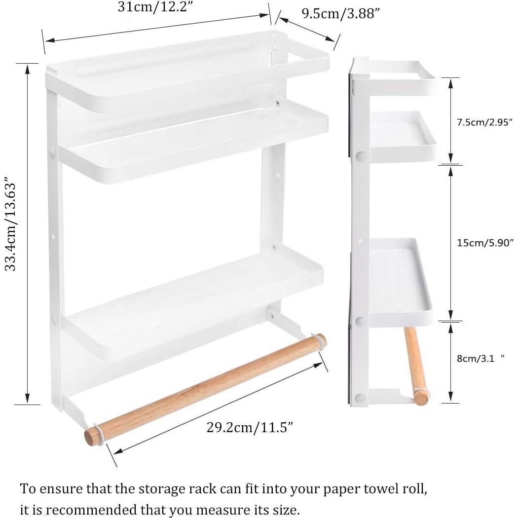 Estante Magnético Plegable Mukkuri para Cocina Blanco 4.54 kg