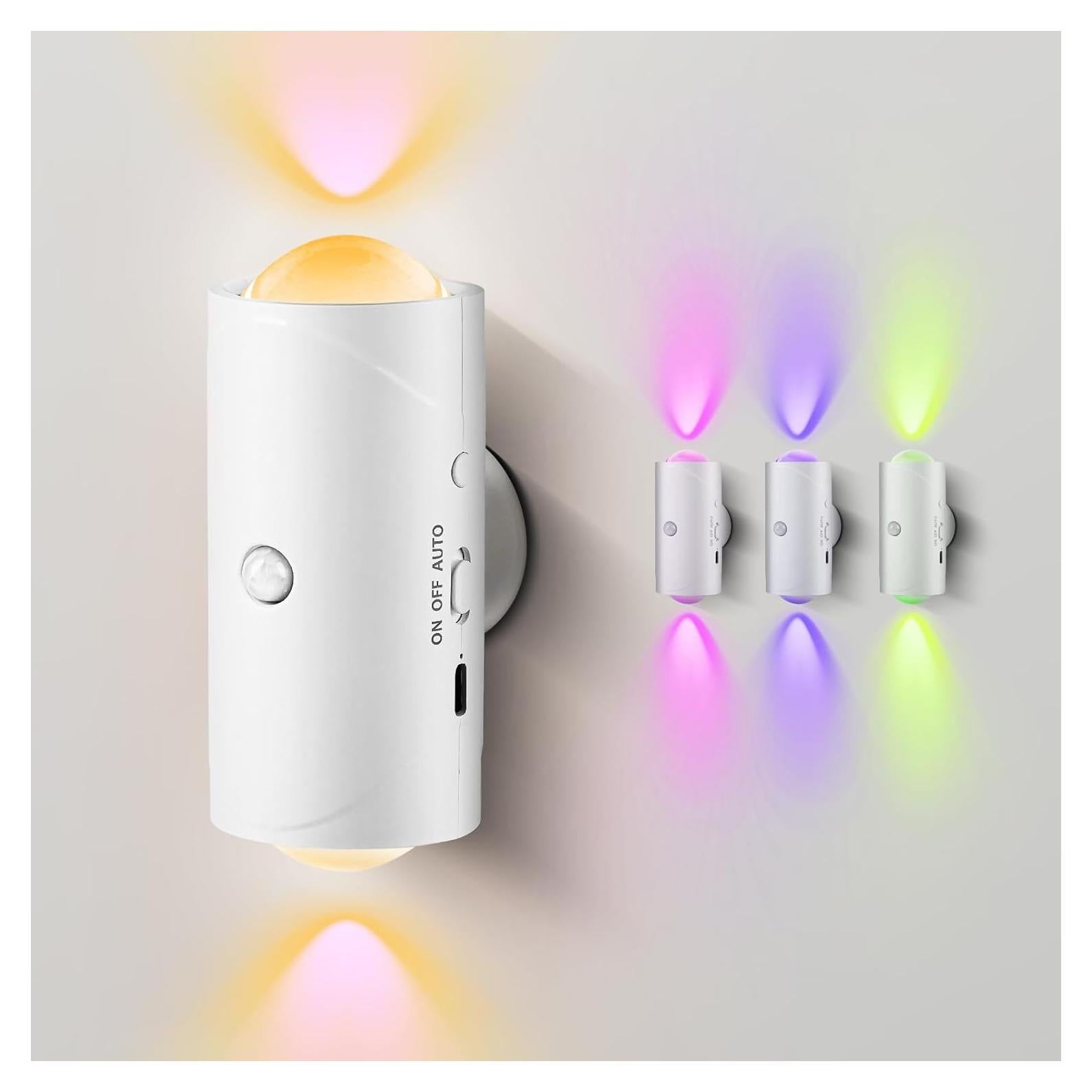 Luz Nocturna LED Keledz con Sensor de Movimiento 7 Colores