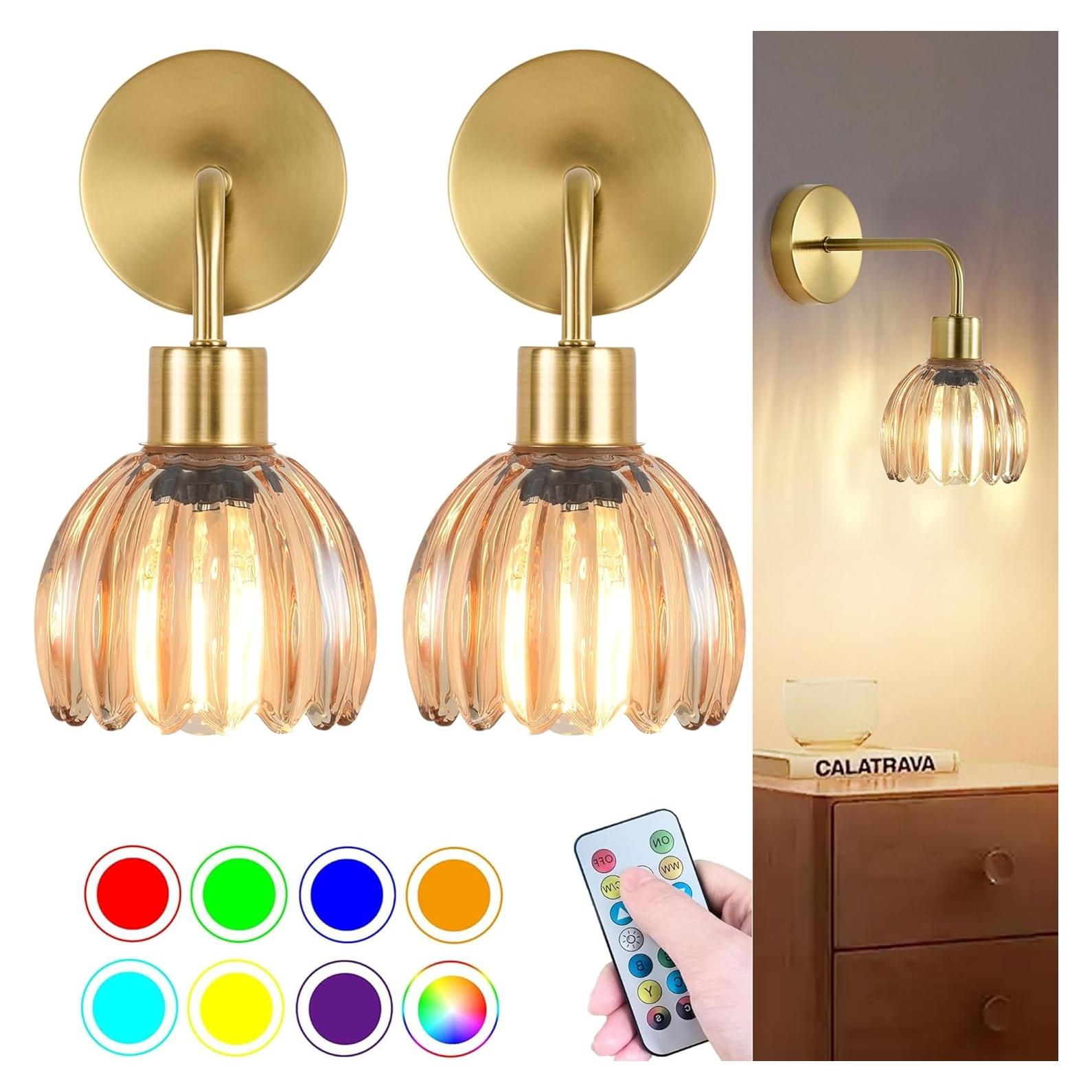 Aplique de Pared Vintage Inalámbrico Recargable TYKJ - Set de 2