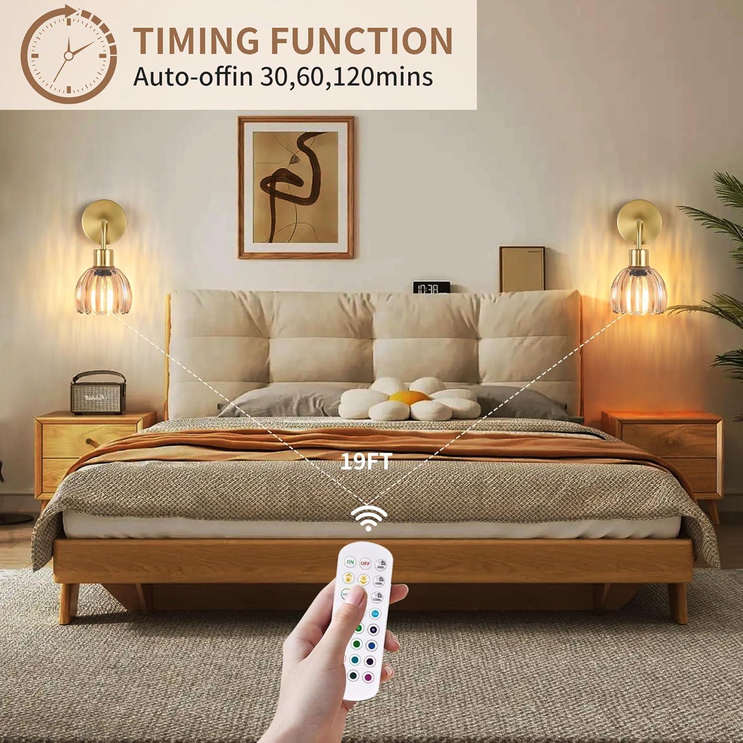 Aplique de Pared Vintage Inalámbrico Recargable TYKJ - Set de 2